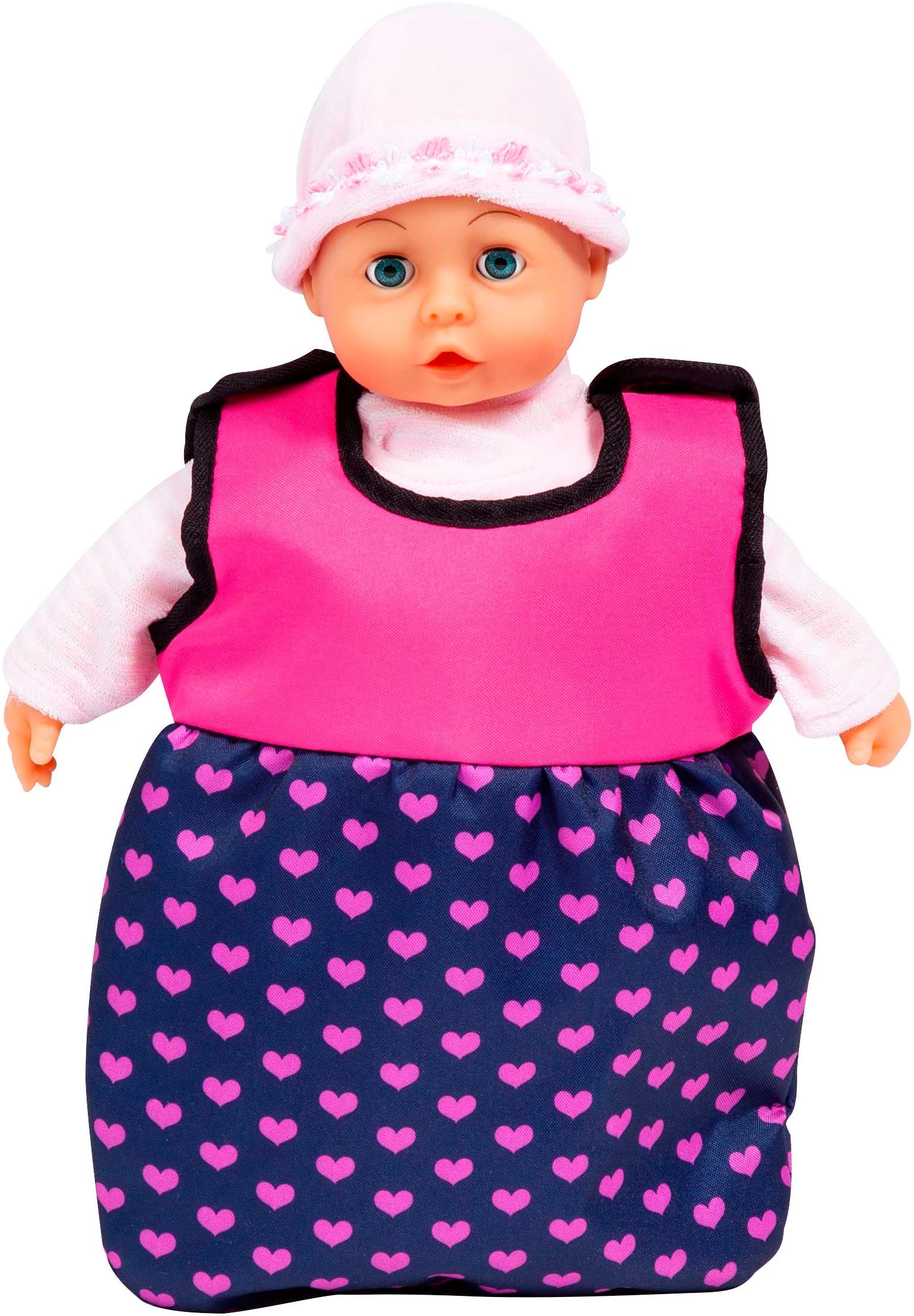 Bayer Poussette de poupée »Mega, blau« mit Reisebett, Schlafsack, Puppentrage, Wickeltasche und Zubehör