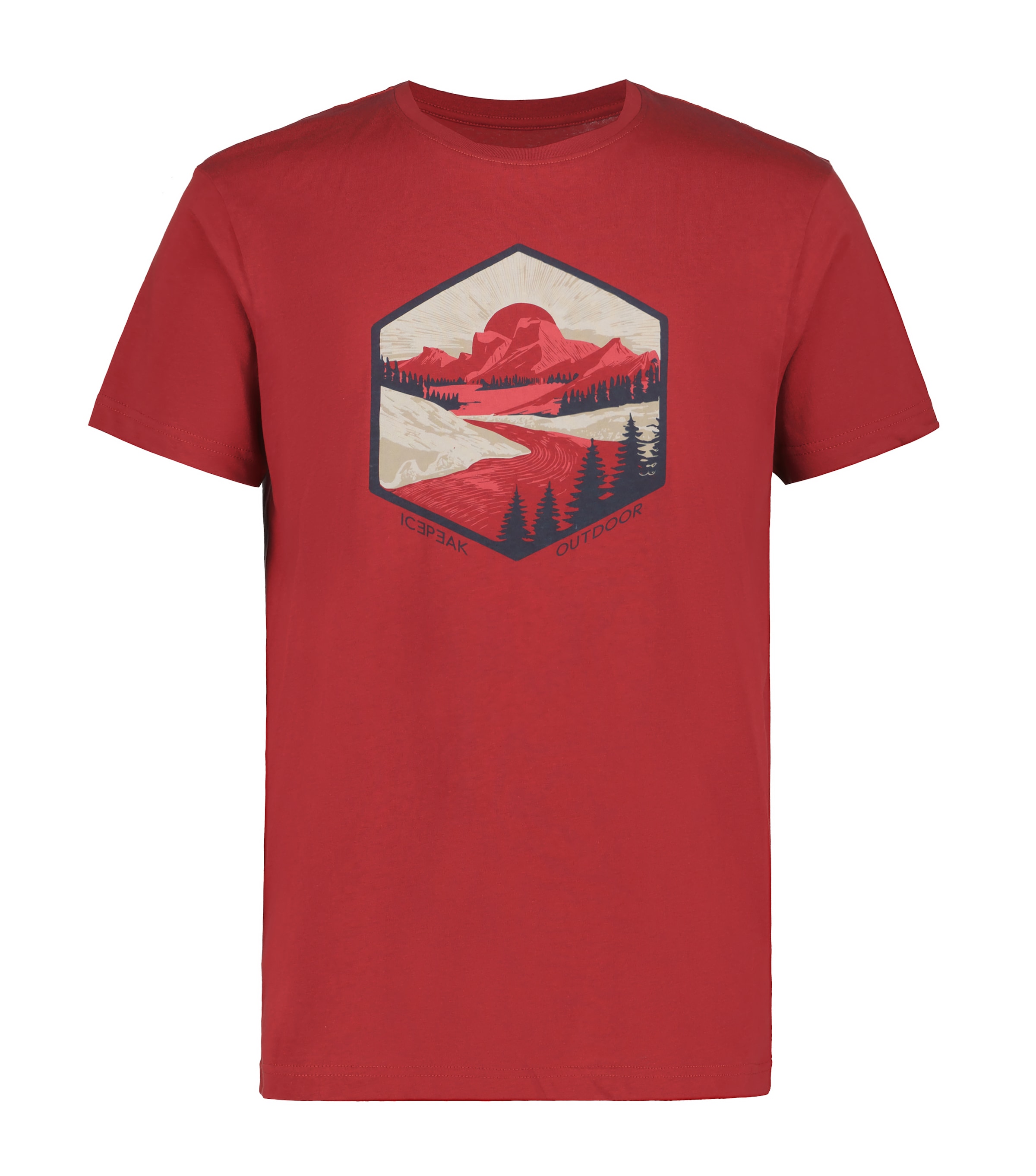 Icepeak T-shirt »MOSBACH« avec imprimé, en coton, coupe classique de t-shirt