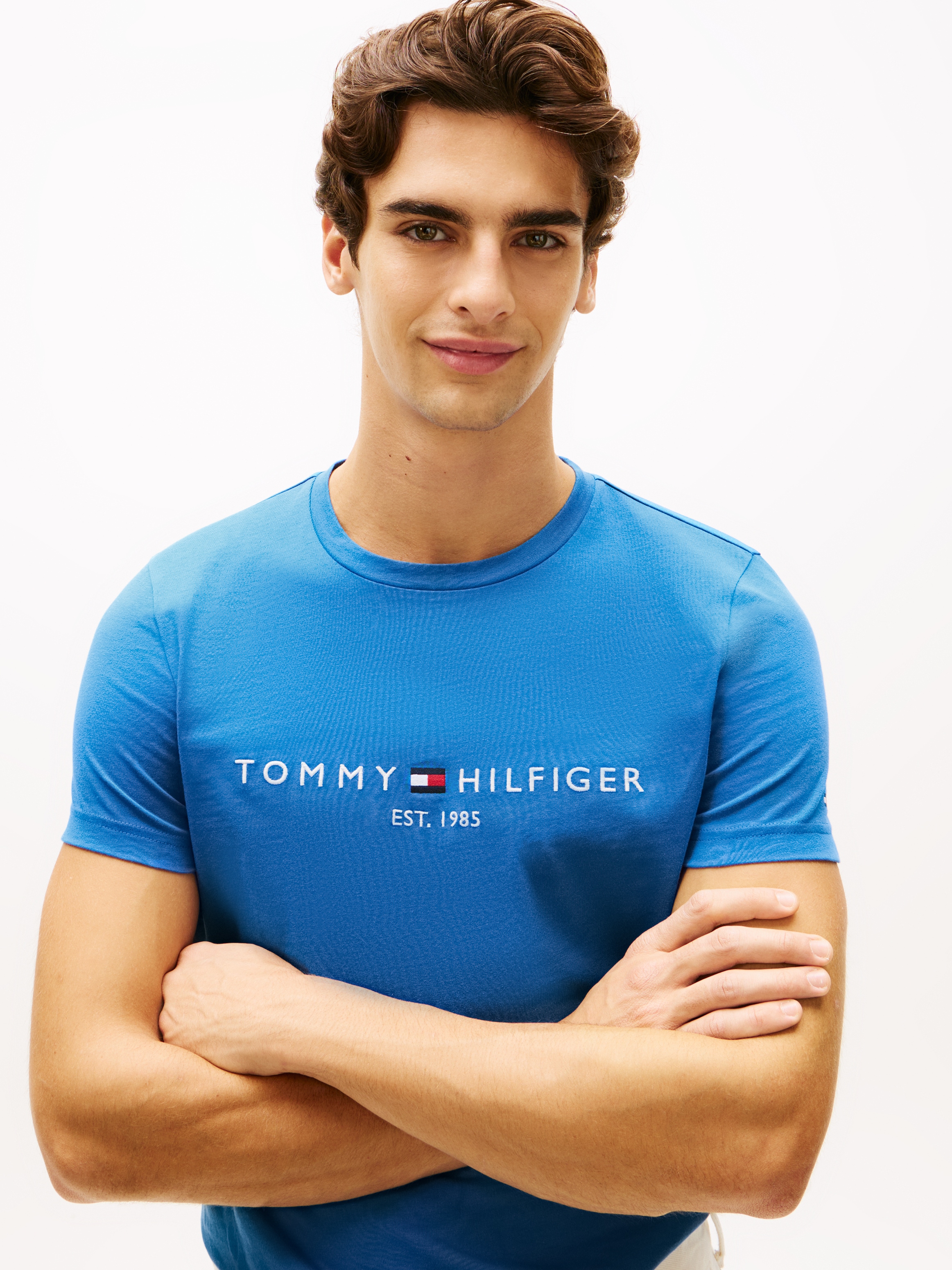 Tommy Hilfiger T-Shirt »TOMMY LOGO« aus reiner Baumwolle