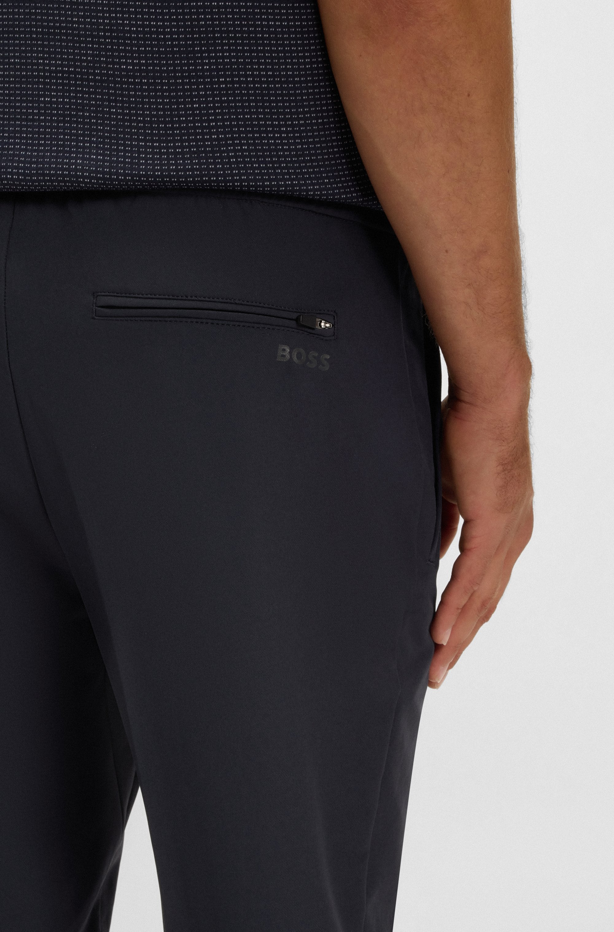 BOSS GREEN Stretch-Hose »T Flex«  mit elastischem Bund und Kordelzug Stretchhose Businesshose