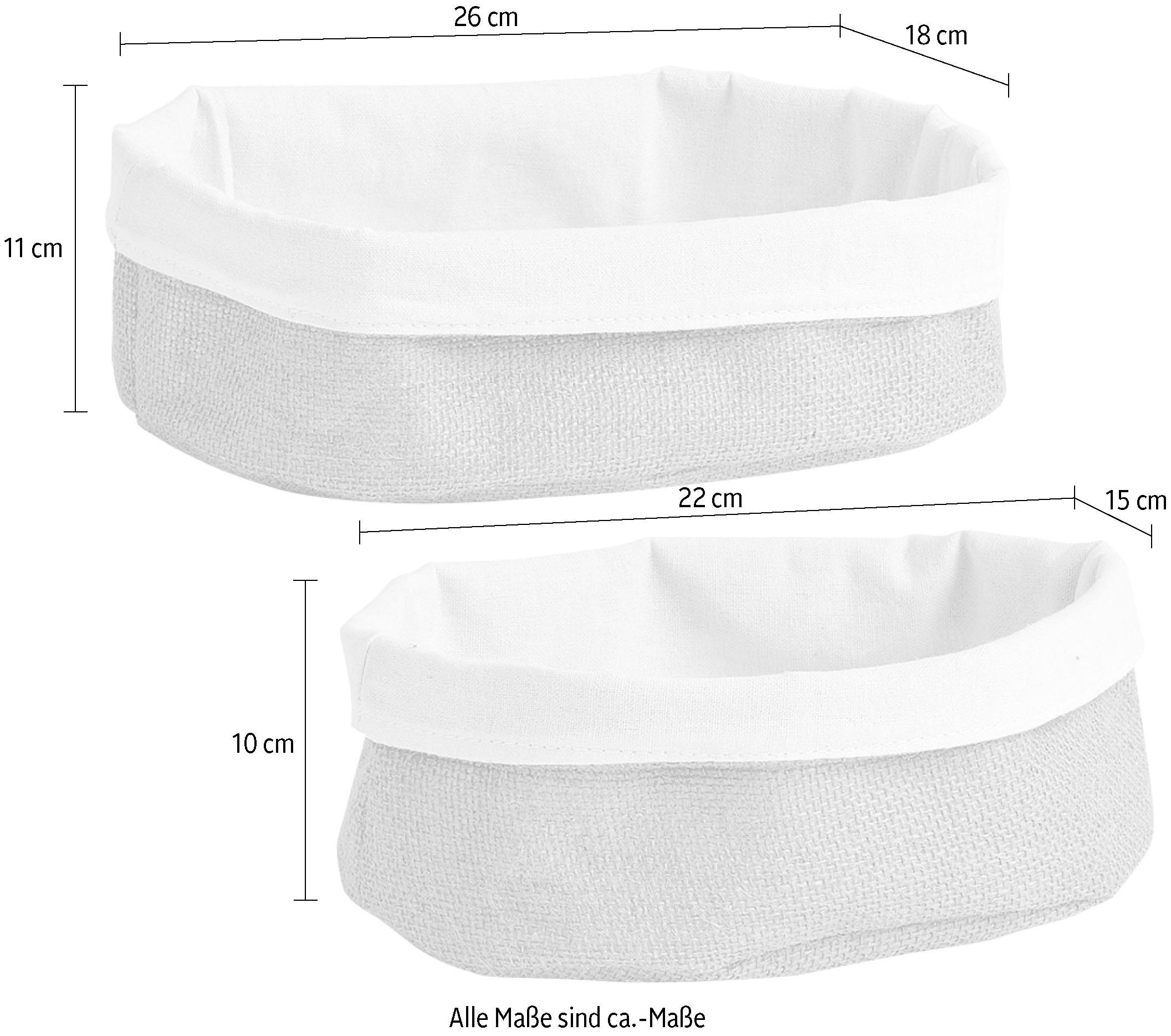 Zeller Present Panier de rangement aus einem Jute-Baumwollmix