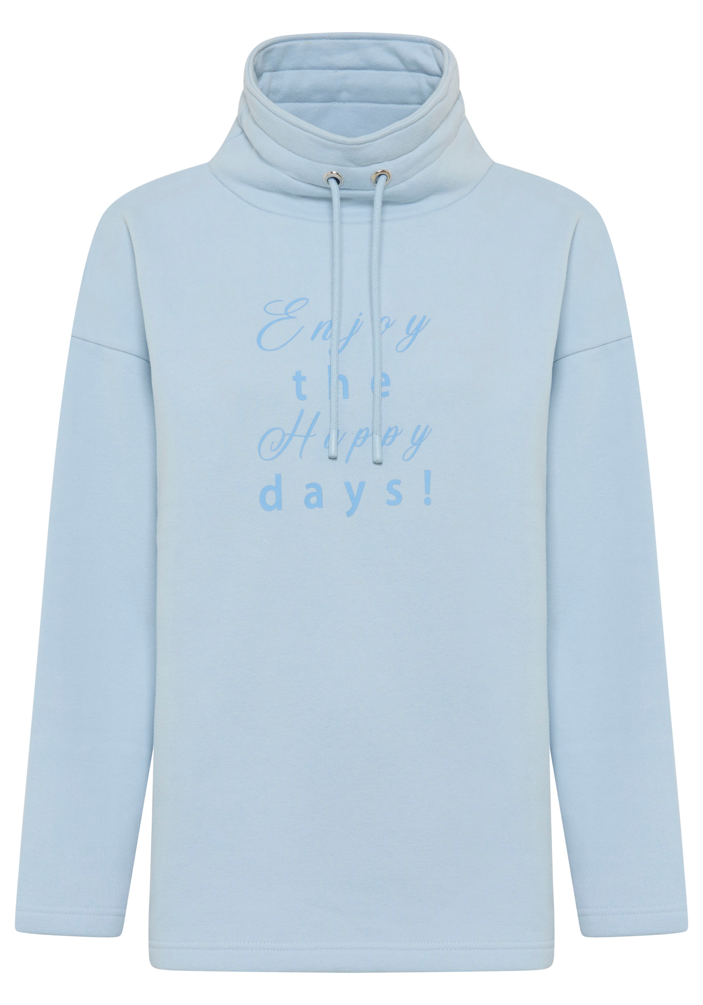 Laura Scott Sweat-shirt long , casual Stil, hoher Stehkragen mit Kordelzug, hüftbedeckende Länge
