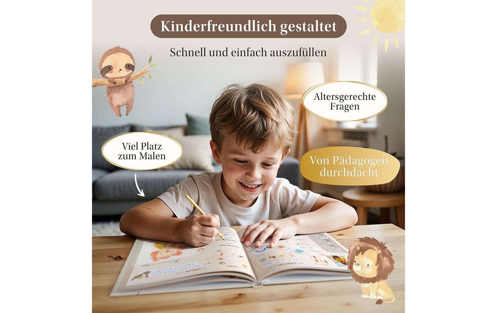   Tagebuch »Eulentaler Boho« DIN A4 Liebevolles Freundealbum für Kita-Erinnerungen