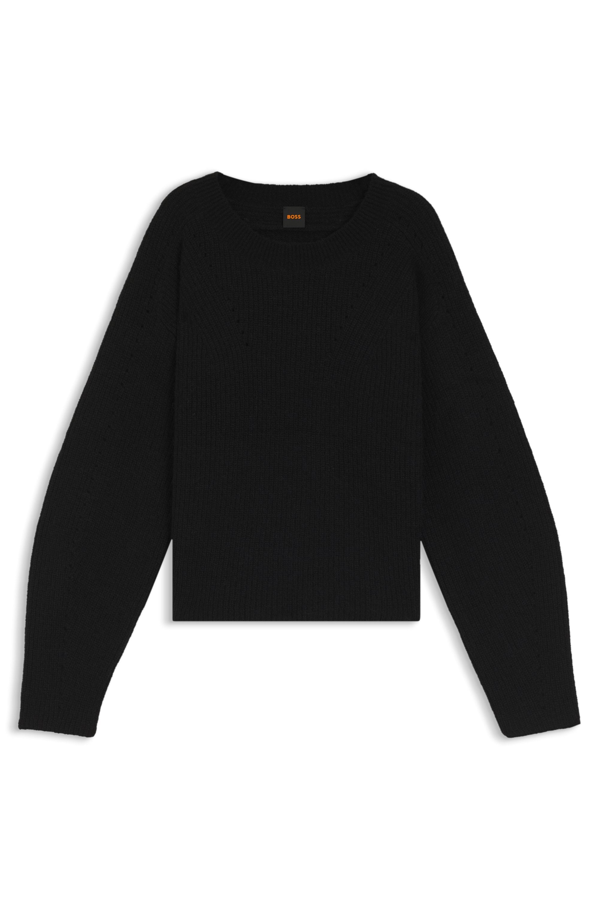 BOSS ORANGE Strickpullover »Fenne Premium Damenmode« mit Ajourlochmuster