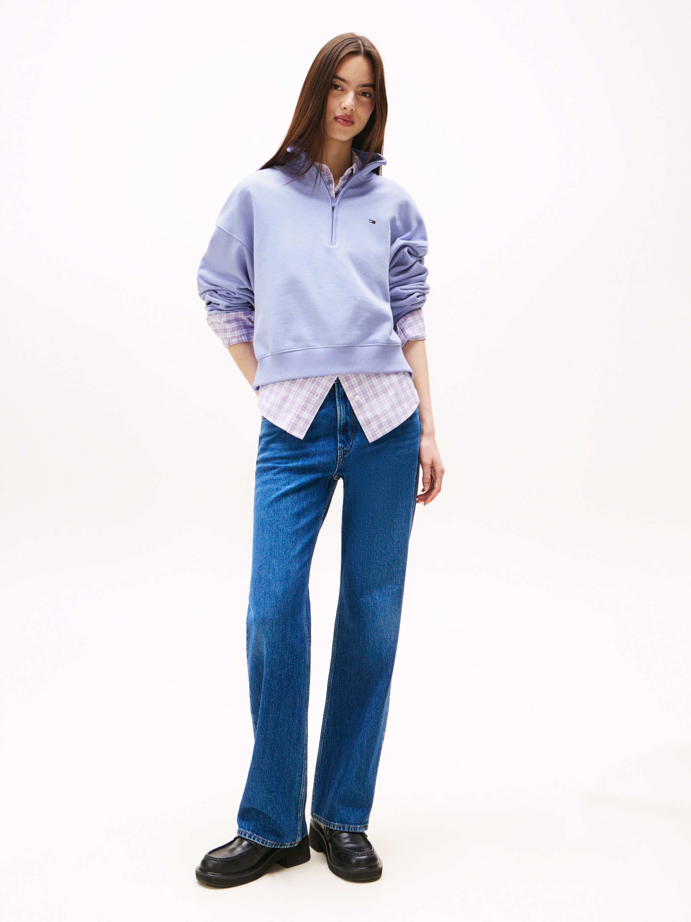 Tommy Jeans Sweatshirt »TJW BXY S-FLAG 1/4 ZIP«
