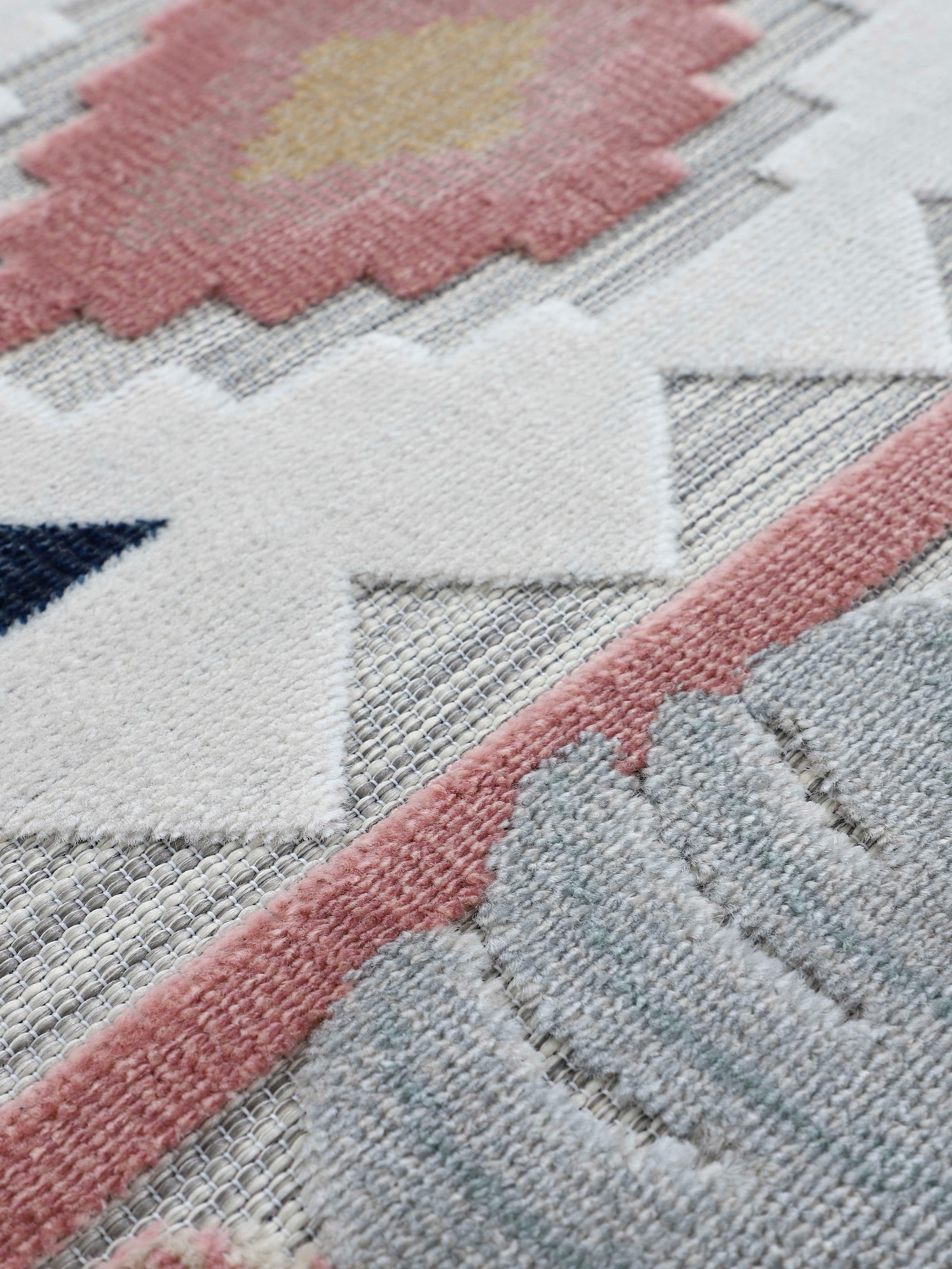 carpetfine Tapis »Deja 101« Rectangulaire 4 mm Höhe robustes Flachgewebe, Floral Palmenblätter, In- und Outdoor, Läufer