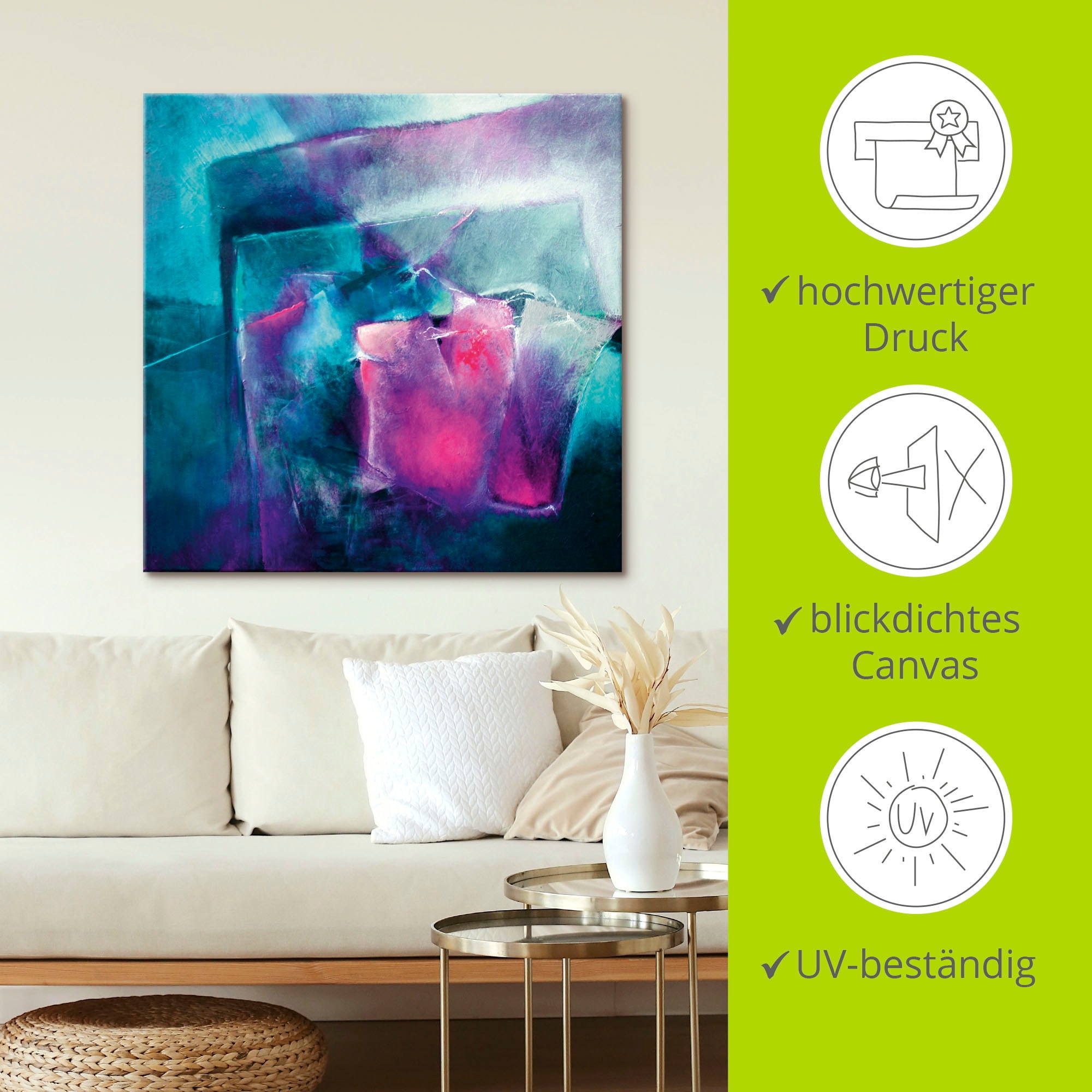 Artland Tableau sur toile 1 cuis tlg. auf Holzrahmen gespannt