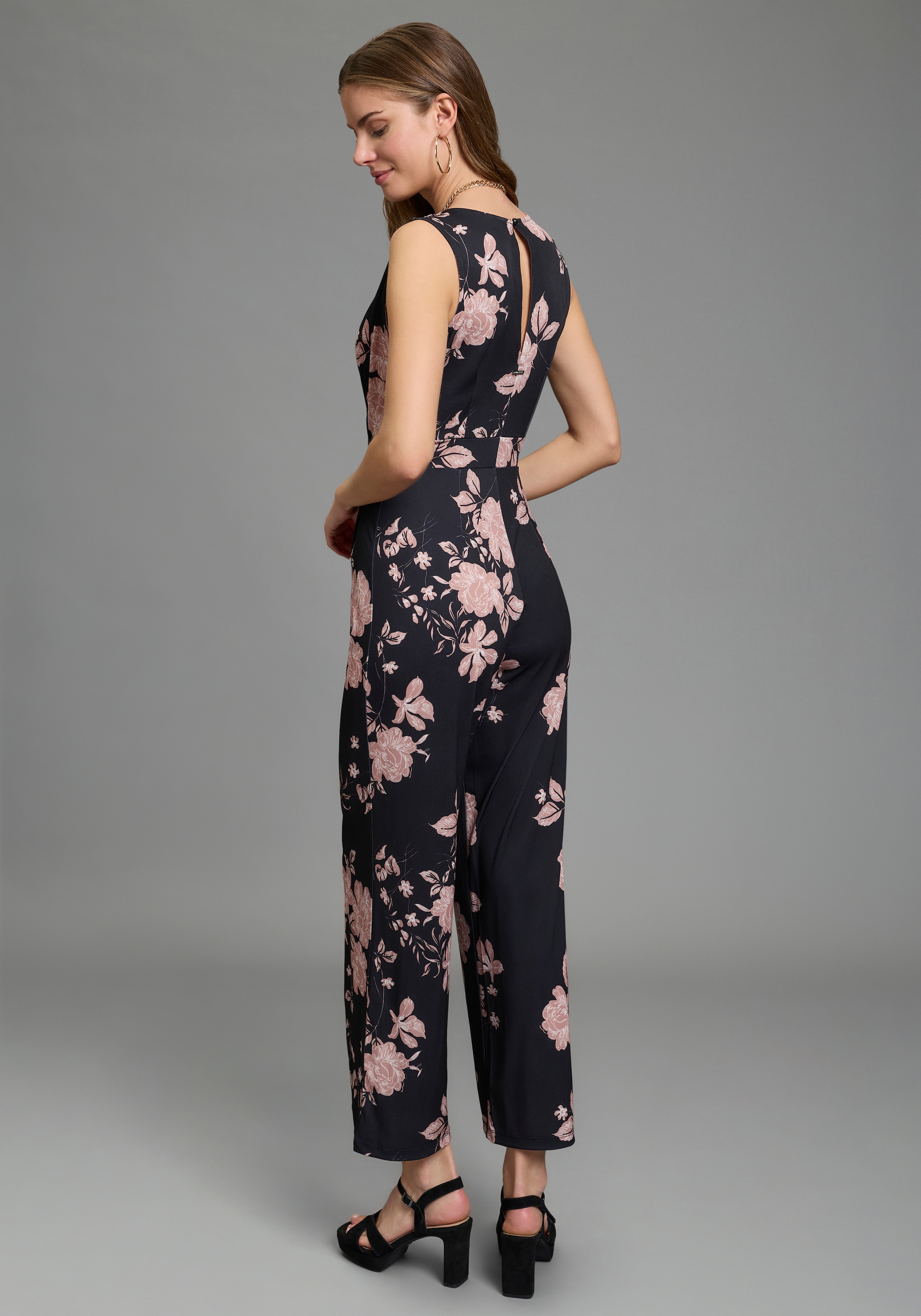 Laura Scott Jumpsuit für den eleganten Anlass mit floralem Muster