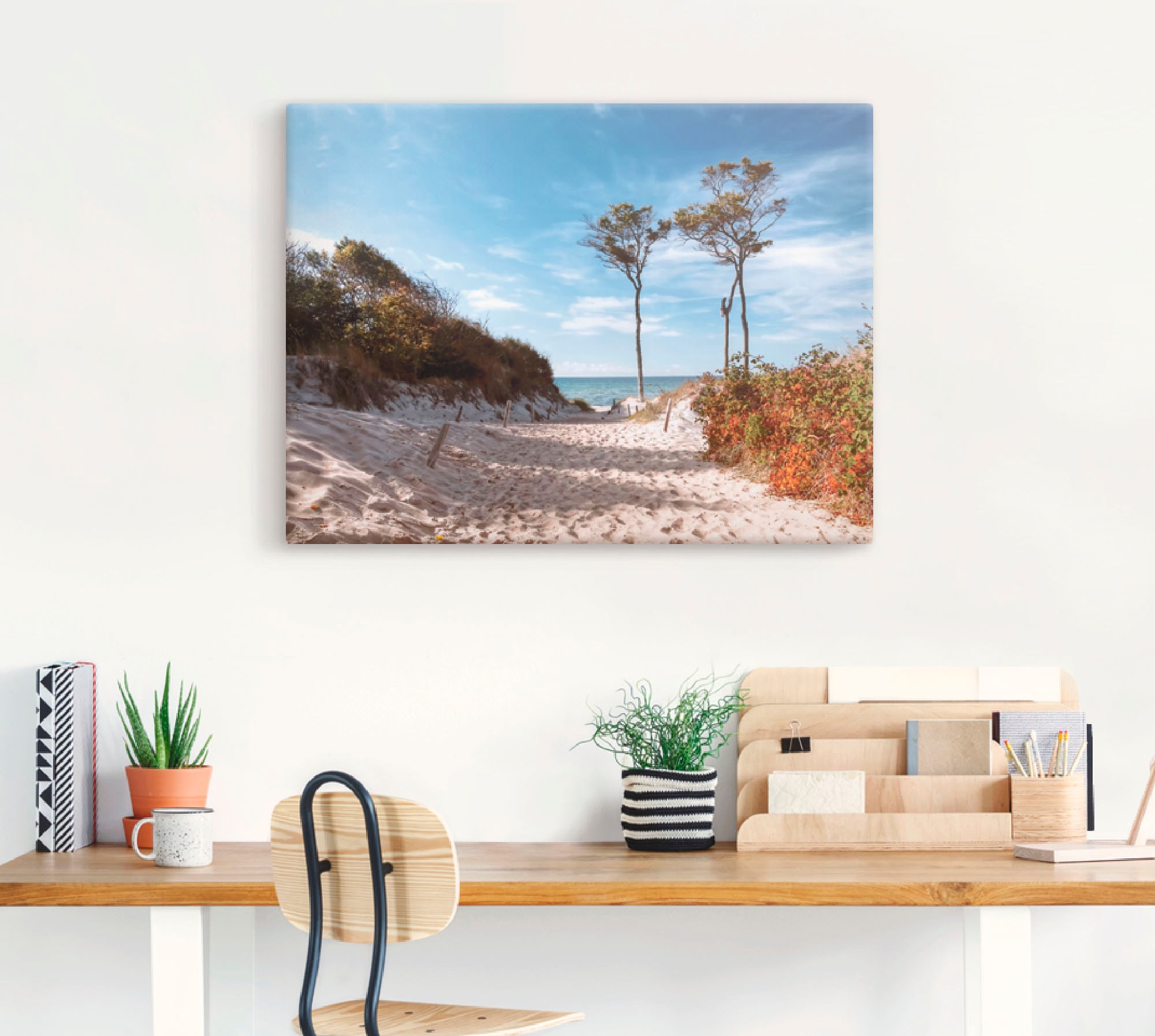 Artland Leinwandbild »Weststrand Darss« Strand 1 Stk. tlg. auf Holzrahmen gespannt