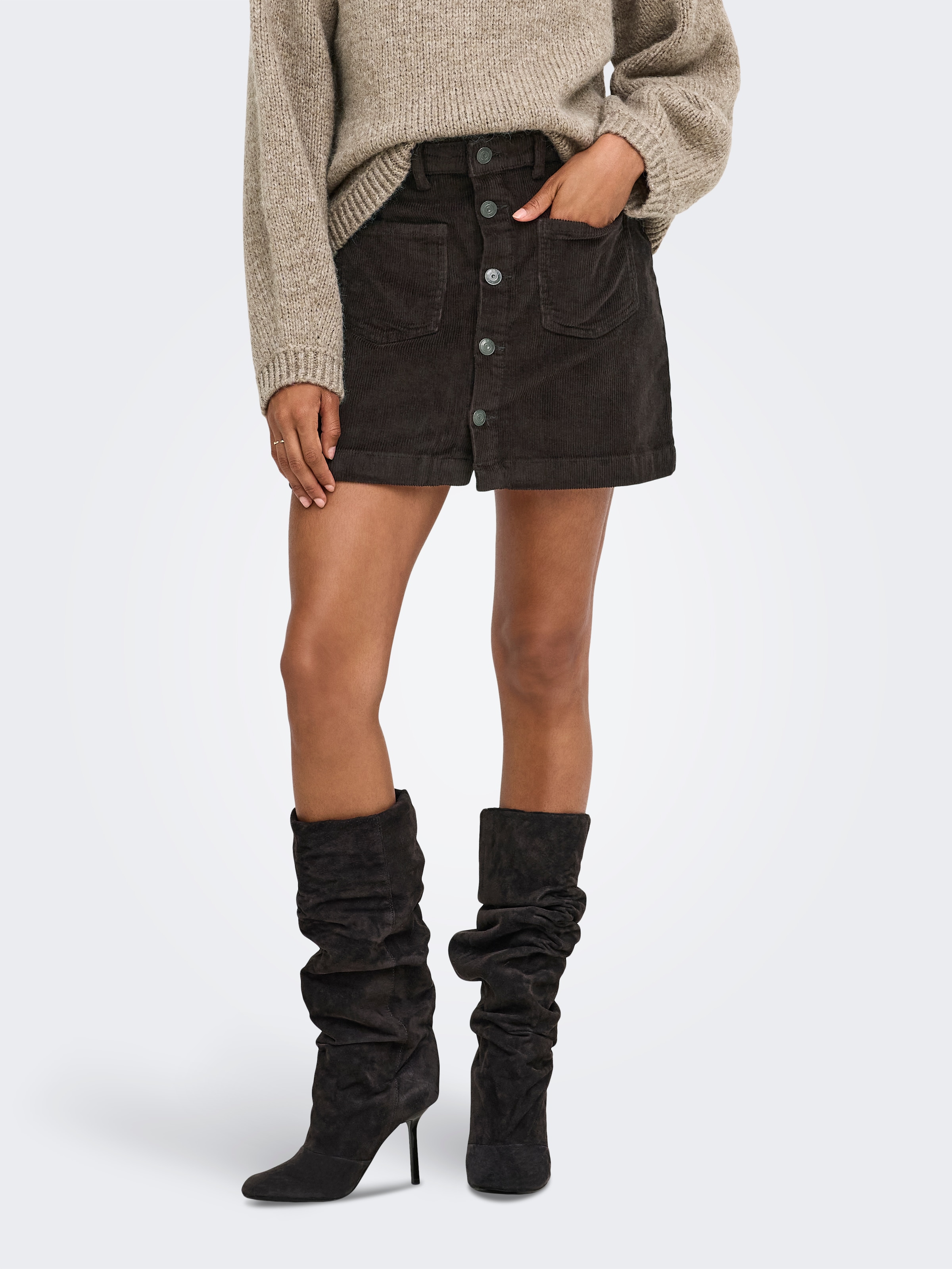 ONLY Jupe en velours »ONLAMAZING HW CORD SKIRT« mélange de coton