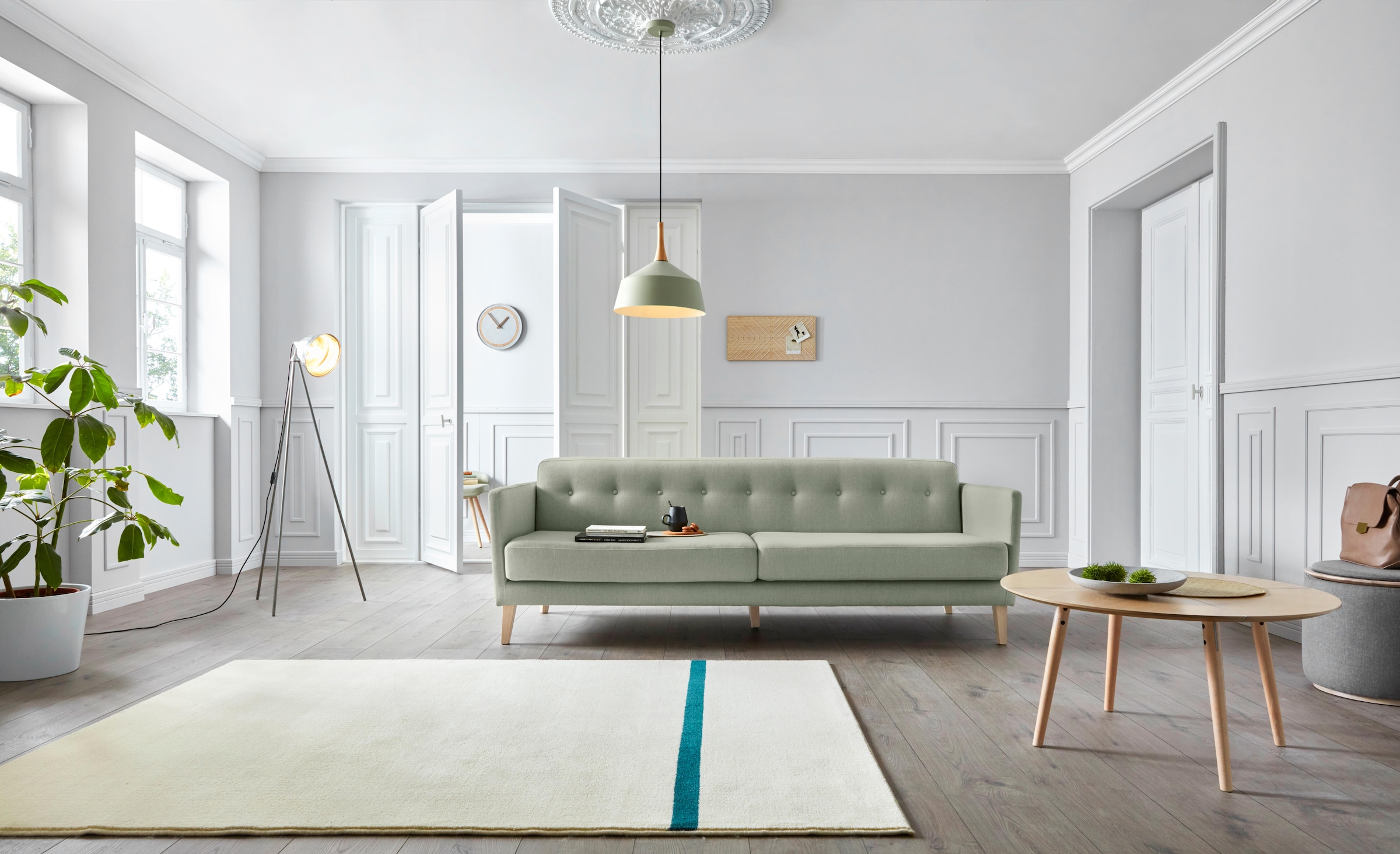 andas 3-Sitzer »Raadal« in skandinavischem Design, Knopfheftung, Design by Morten Georgsen