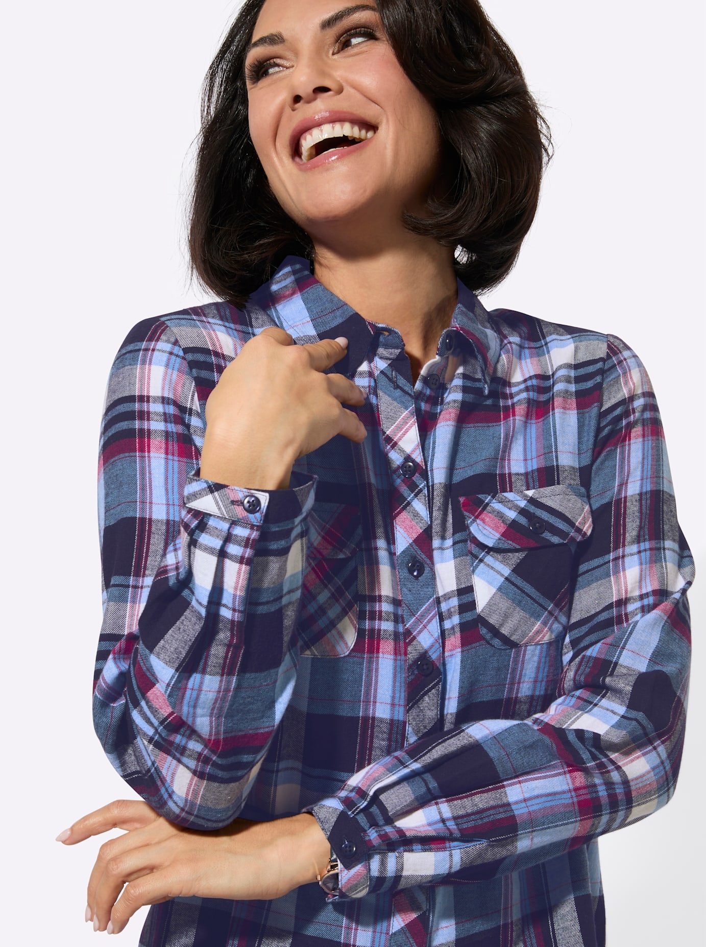 Casual Looks Blouse en flanelle