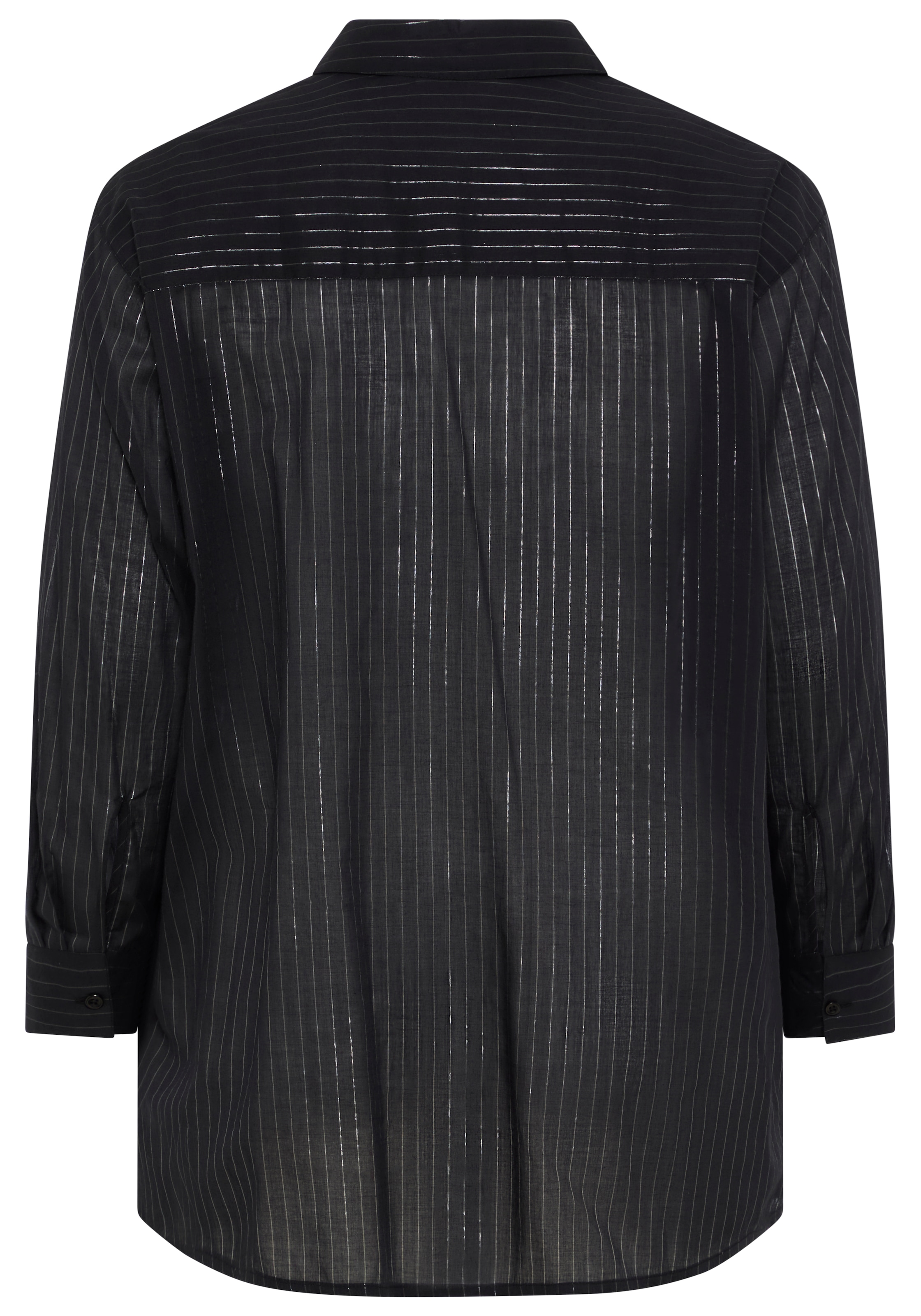 Laura Scott CURVE Klassische Bluse »Grosse Grössen« femininer Stil, aus Baumwolle, mit feinem Nadelstreifenmuster