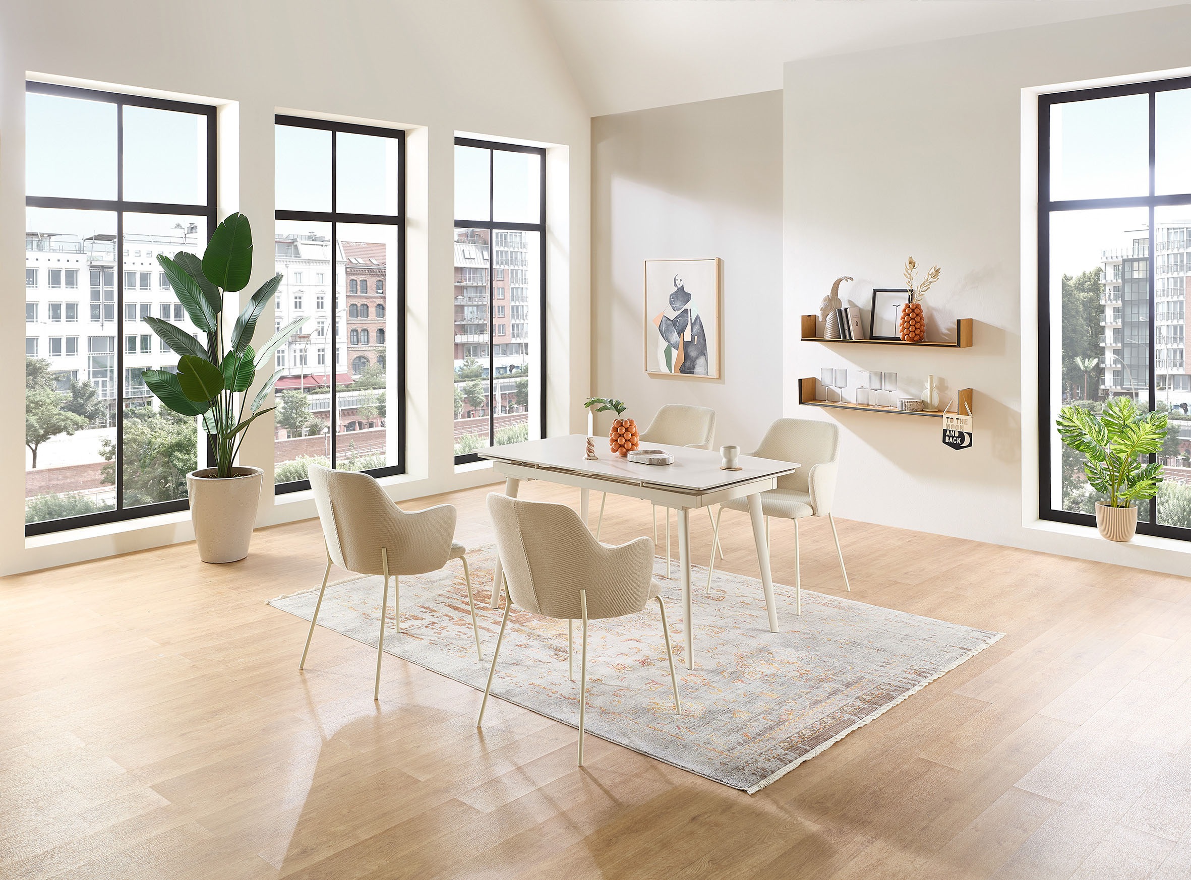 Stolkom Chaise avec accoudoirs »Lissi BxHxT 60x84x44 cm« (Ensemble) 4 cuislargeur 60 cm, structure métallique
