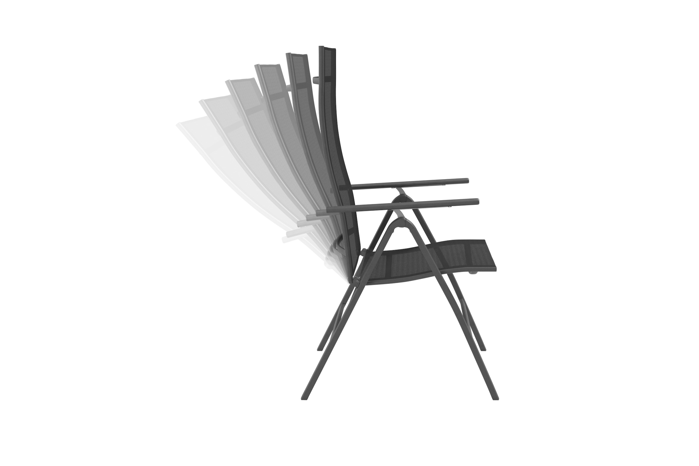 KONIFERA Garten-Essgruppe »»Messina«« Set, 4x Sessel, Tisch 90x160x75 cm, Aluminium, Textilgewebe, 5 Stk. tlg. Tisch 90x160x75 cm,  4 Stühle
