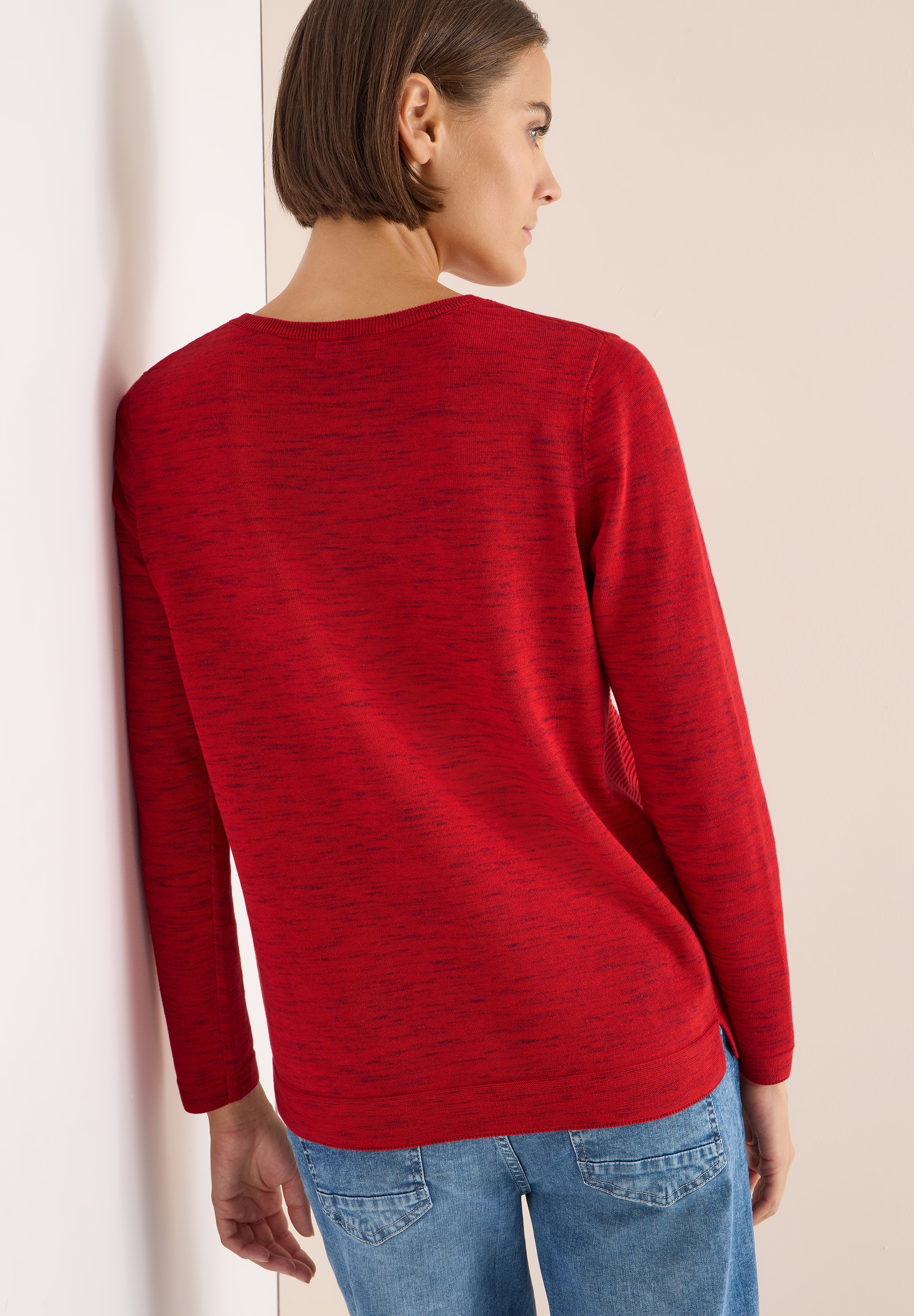 Cecil Pull à col rond mit Struktur