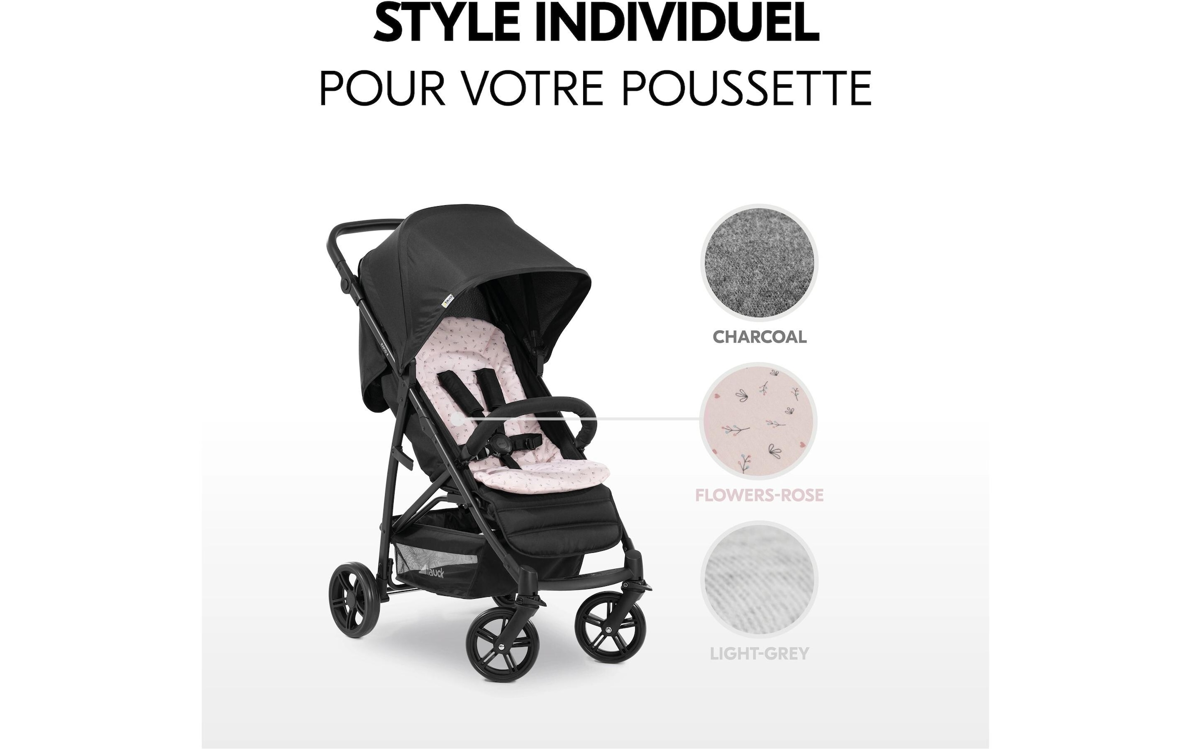 Hauck Housse de siège pour enfant »Seat Liner, Flowers Rose« également adapté aux poussettes