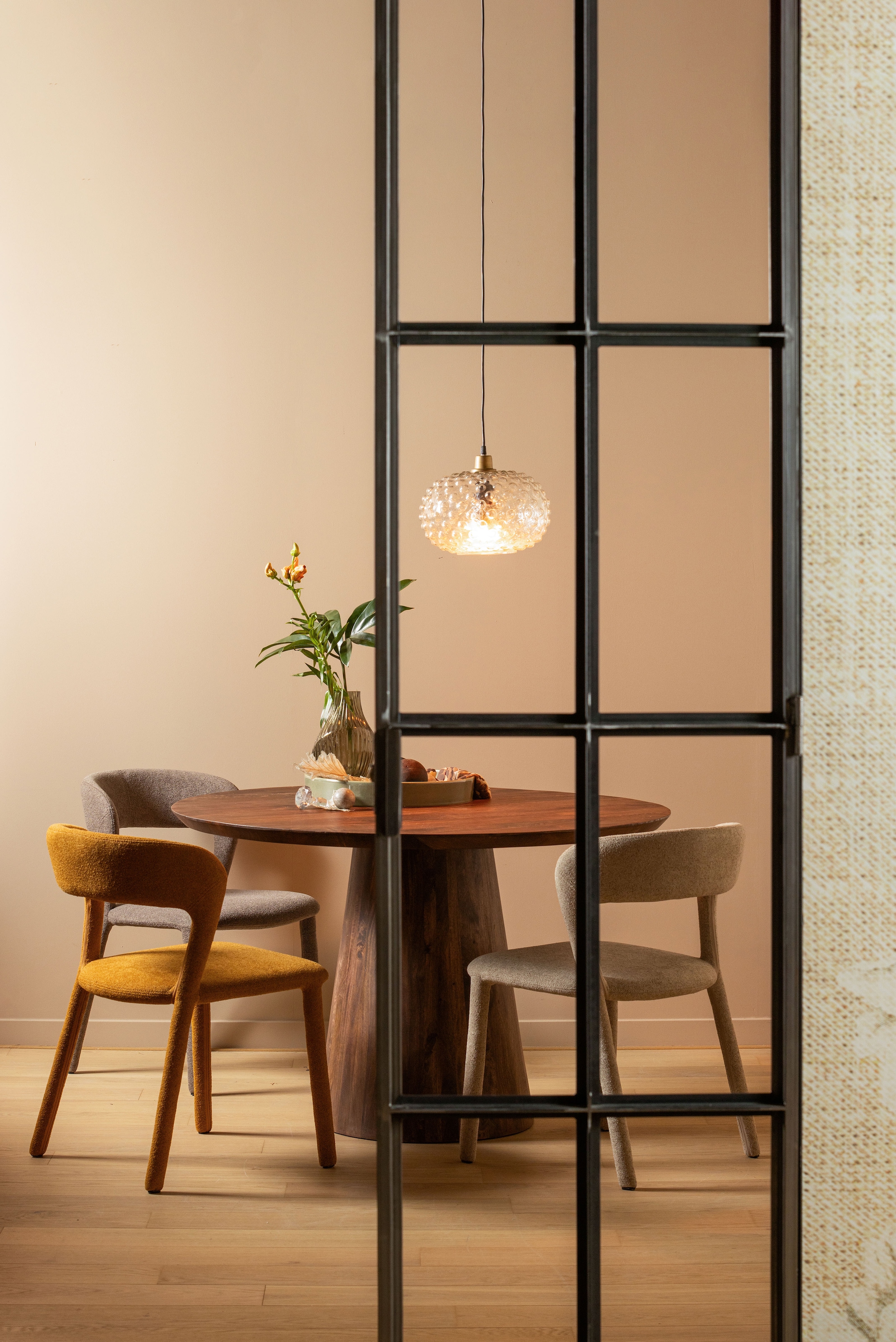 WOOOD Esszimmerstuhl »Noble mit Bezug und vollgepolstertem Gestell B 51 x T 56 x H 76 cm« (Set) 2 Stk.(Set, 2 St) Webstoff, Tragkraft 120 kg, Hohe Verschleissfestigkeit