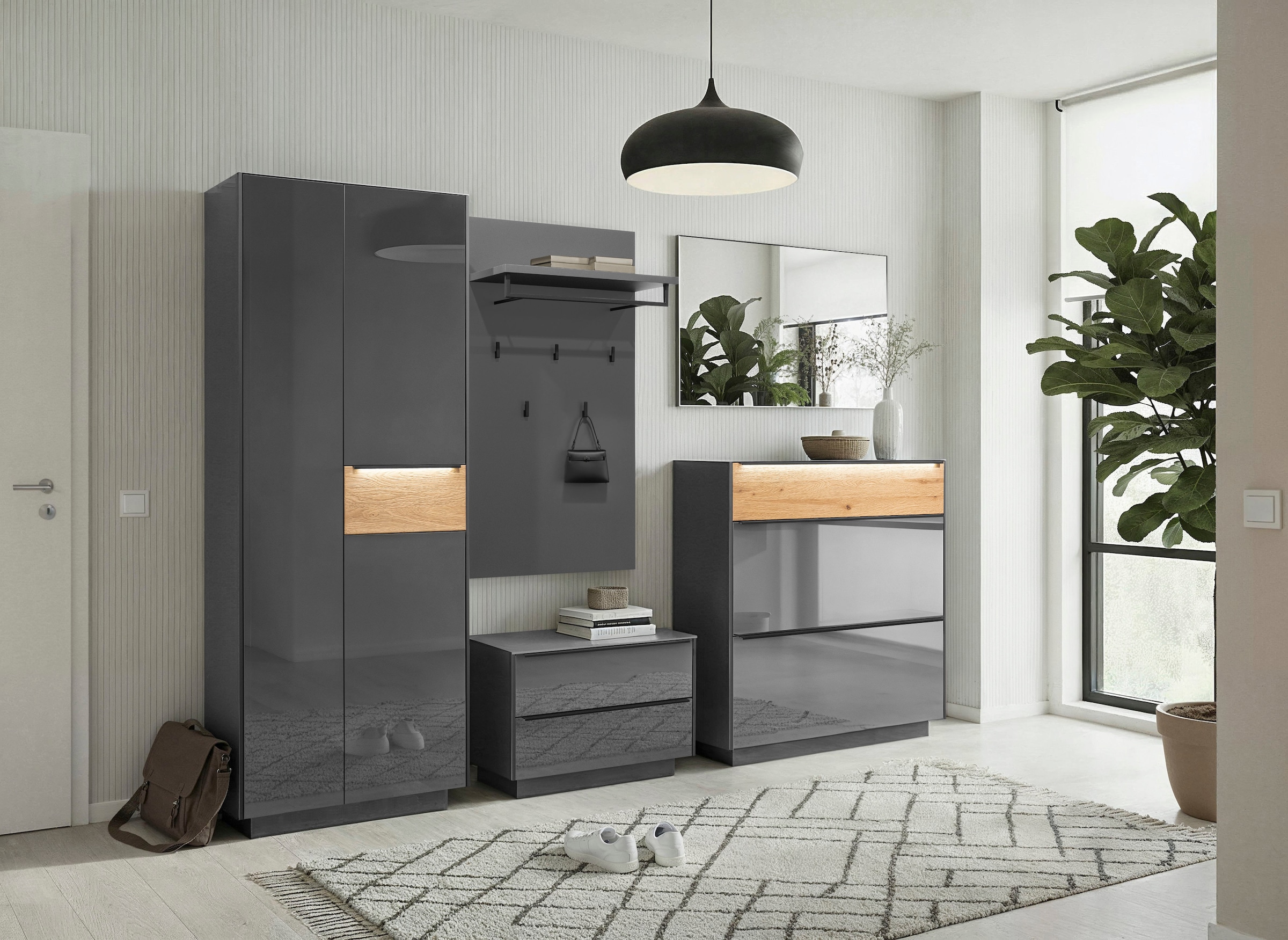 Mäusbacher Garderobenschrank »Nova Garderobe« Garderobenschrank inkl. Griffbeleuchtung  BHT 72x194x32 cm