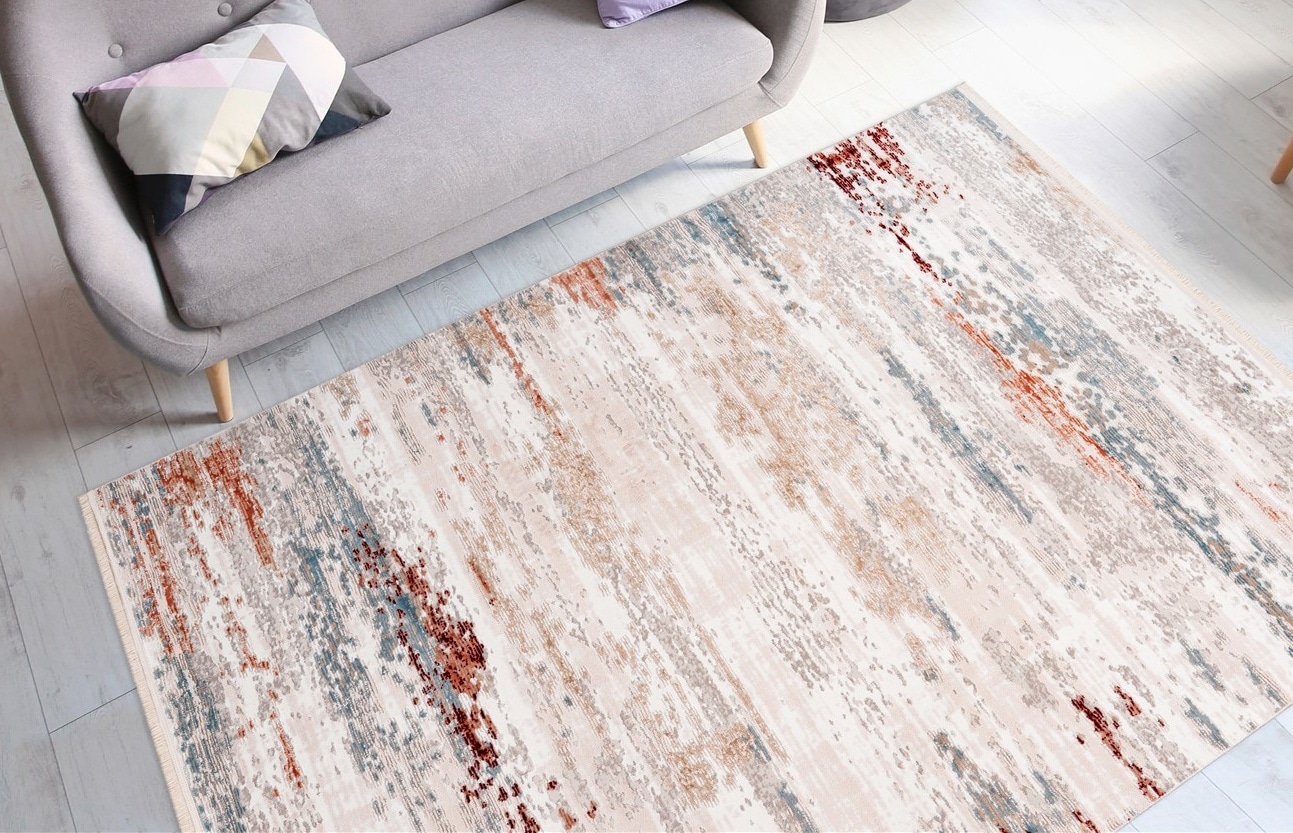 me gusta Tapis »Akropolis 325« Rectangulaire 12 mm Höhe flacher Teppich mit Baumwollrücken, attraktiver Vintage-Look