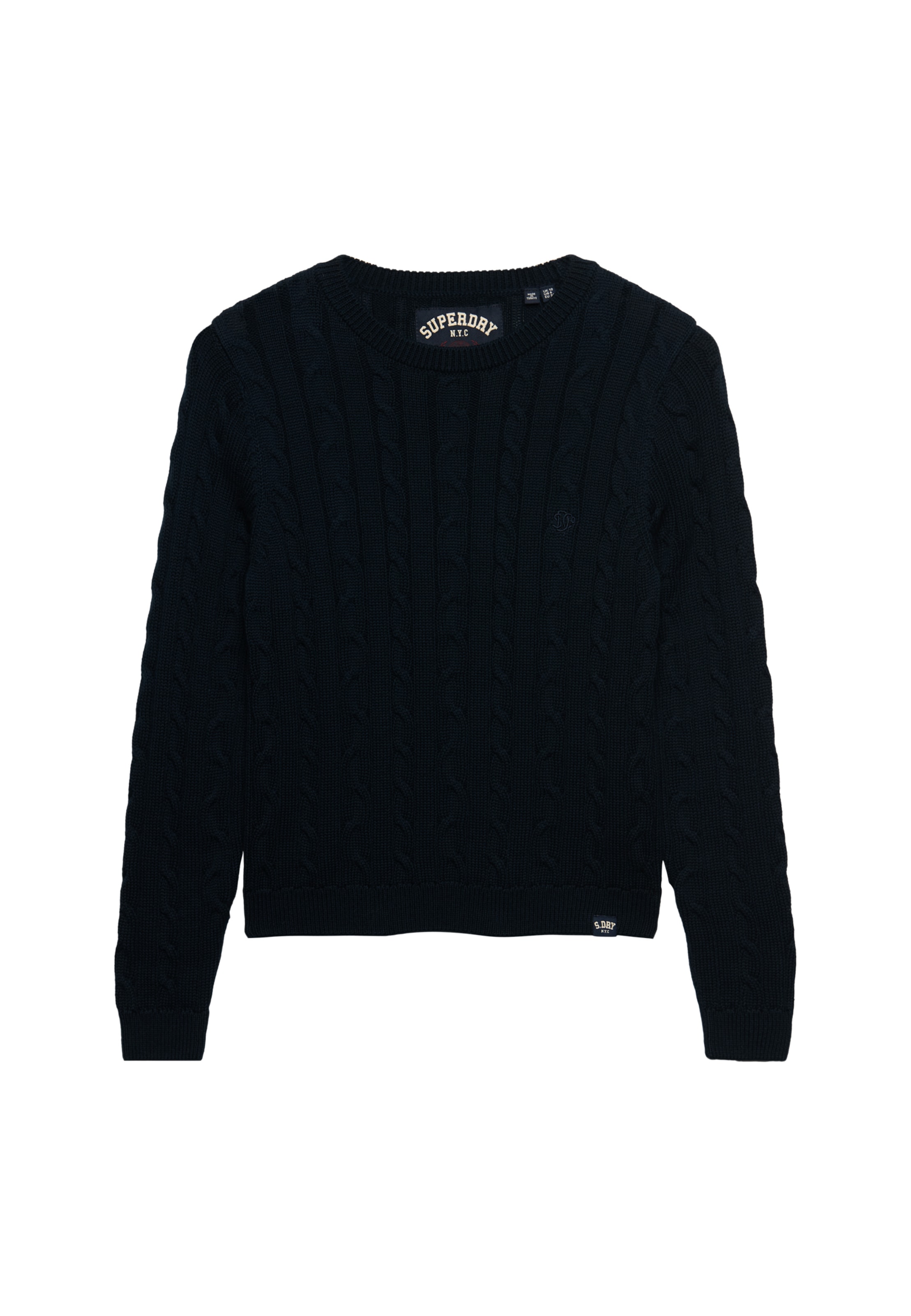 Superdry Pull en tricot »ESSENTIALS SD&CO CABLE JUMPER« fibre synthétique, coupe décontractée
