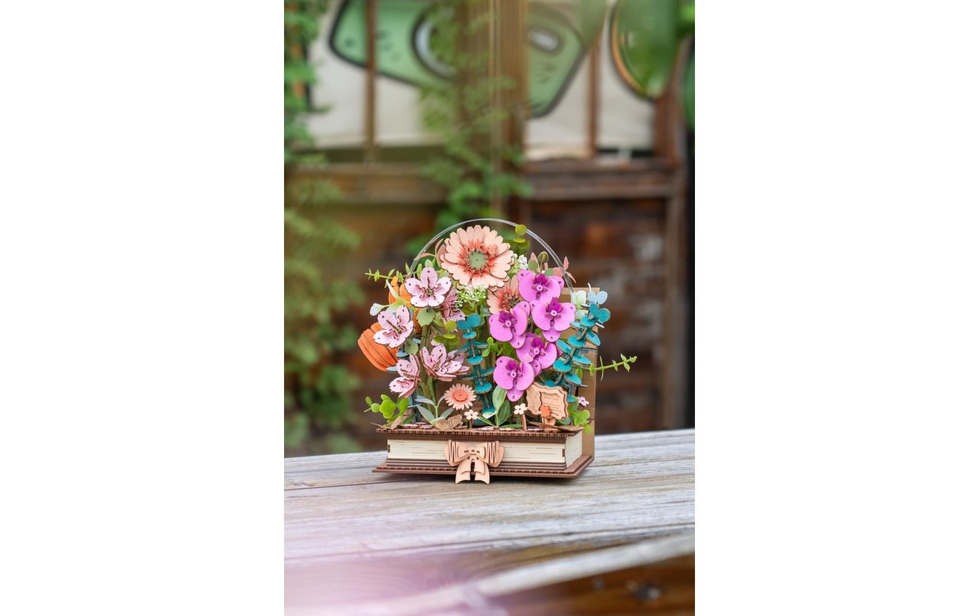   Kit de modèles réduits »Rolife Wooden Blooming Book 3D-Holzpuzzle Diorama 522 Teile« 522 cuis tlg.