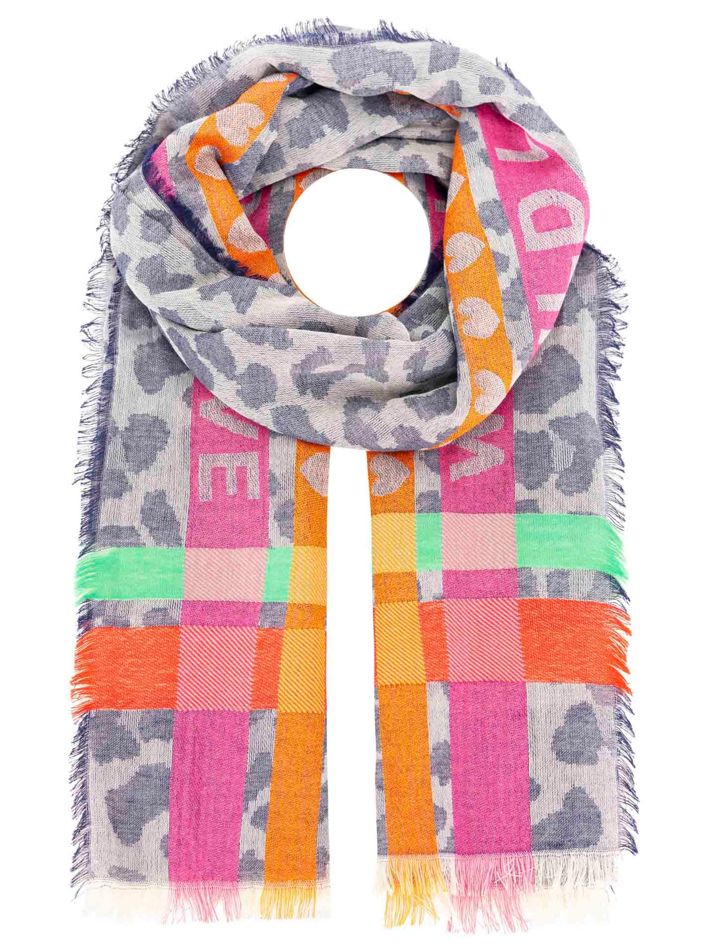 Zwillingsherz Schal »"Wild Love"« trendiger Schal mit Herzen und Schriftzug