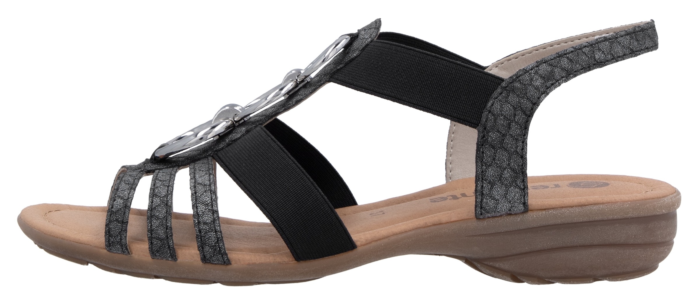 Remonte Riemchensandale  , Keilabsatz, Sommerschuh, Sandalette mit Gummizügen