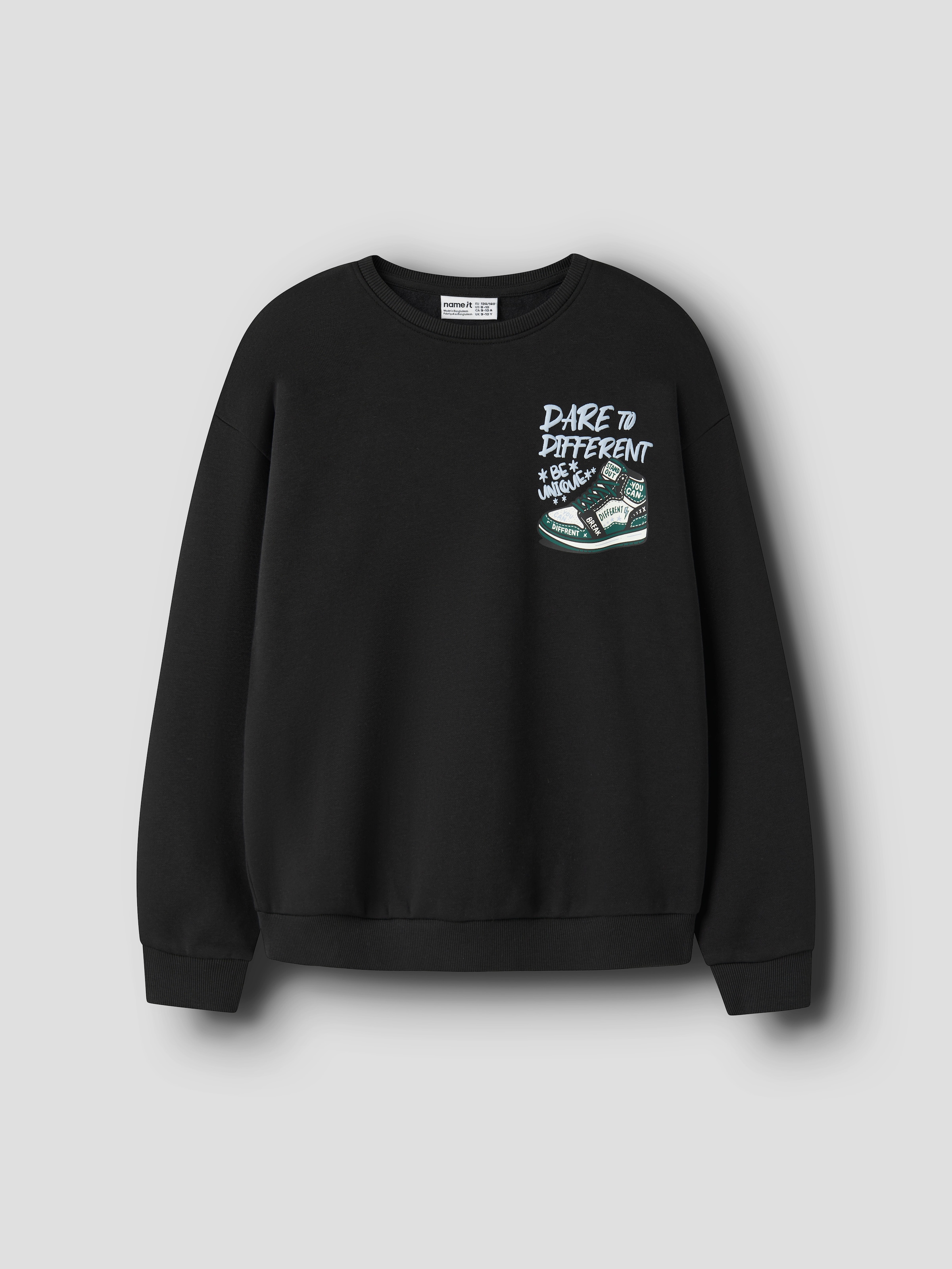Name It Sweatshirt »NKMNEO LS RLX SWE BRU PS«, Baumwollmischung, relaxed fit, Print
