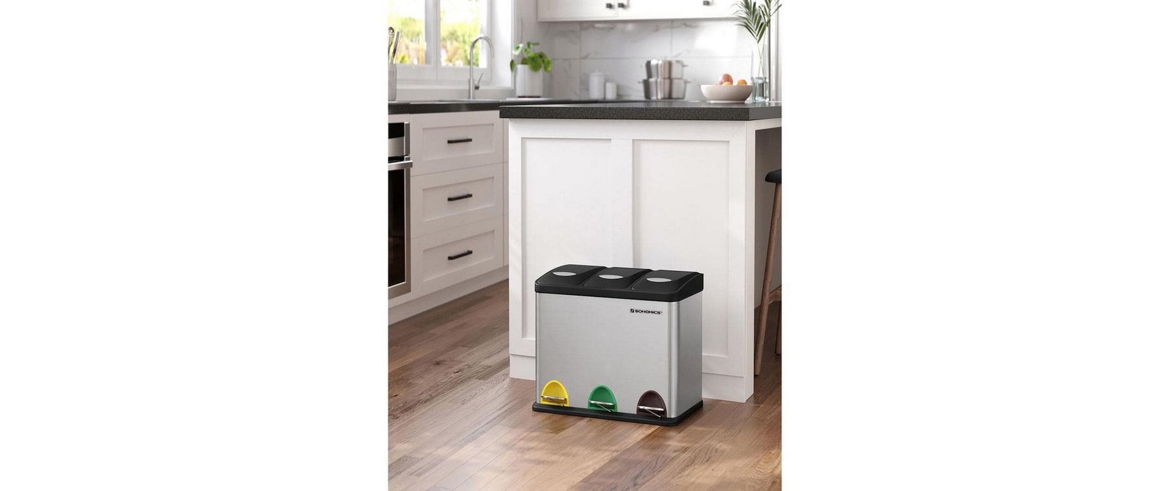 SONGMICS Mülleimer »24 l« 3 Behälter