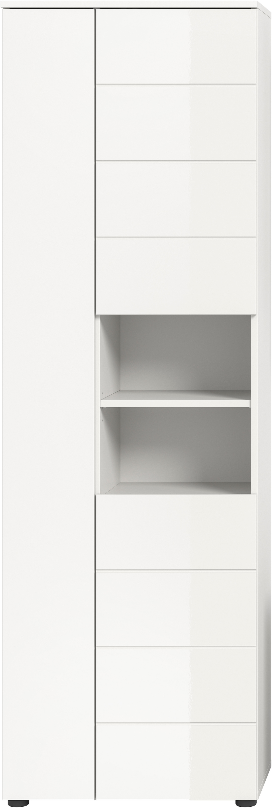 welltime Hochschrank »BIEL, 190 cm, 3 Türen, 2 offene Fächer« 1 Stk. tlg. Türanschlag wechselbar, modernes Design, Badschrank, Unterschrank, Bad