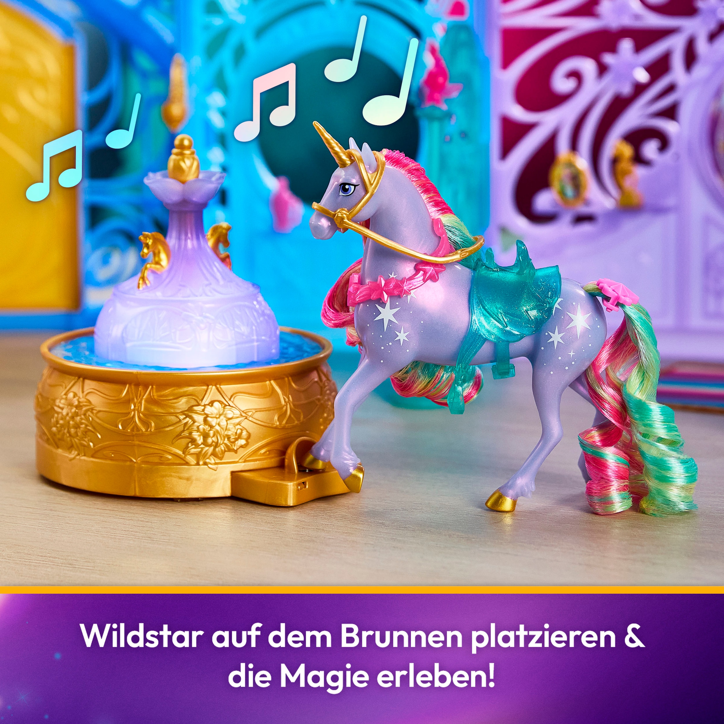Spin Master Anziehpuppe »Unicorn Academy - Stall Starglow Fountain & Stable« mit Licht und Sound