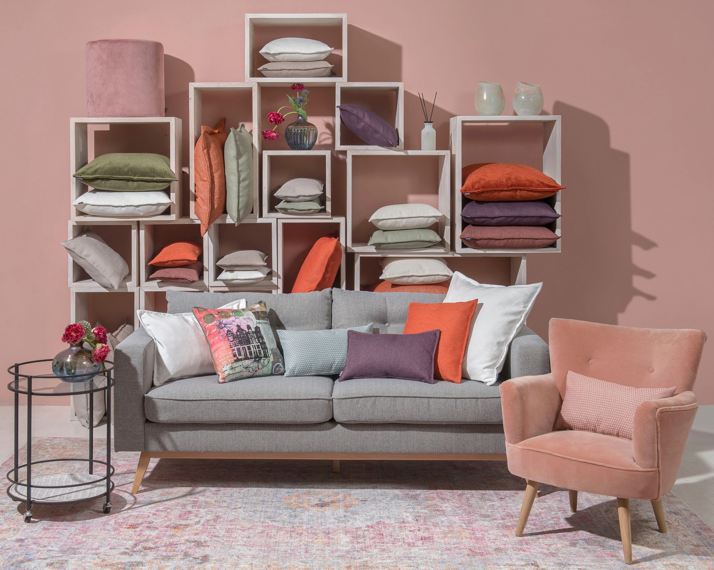 H.O.C.K. Dekokissen »Lieblingsstädte AMSTERDAM« mit Amsterdam-Motiv, Wendekissenhülle mit Füllung, 1 Stück