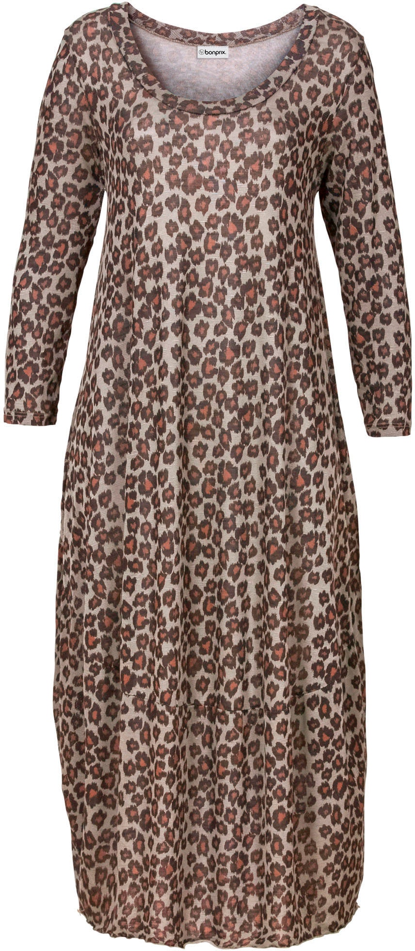 bonprix Robe t-shirt für Alltag, aus Polyester und Baumwolle, mit O-Shape, in Ballonform