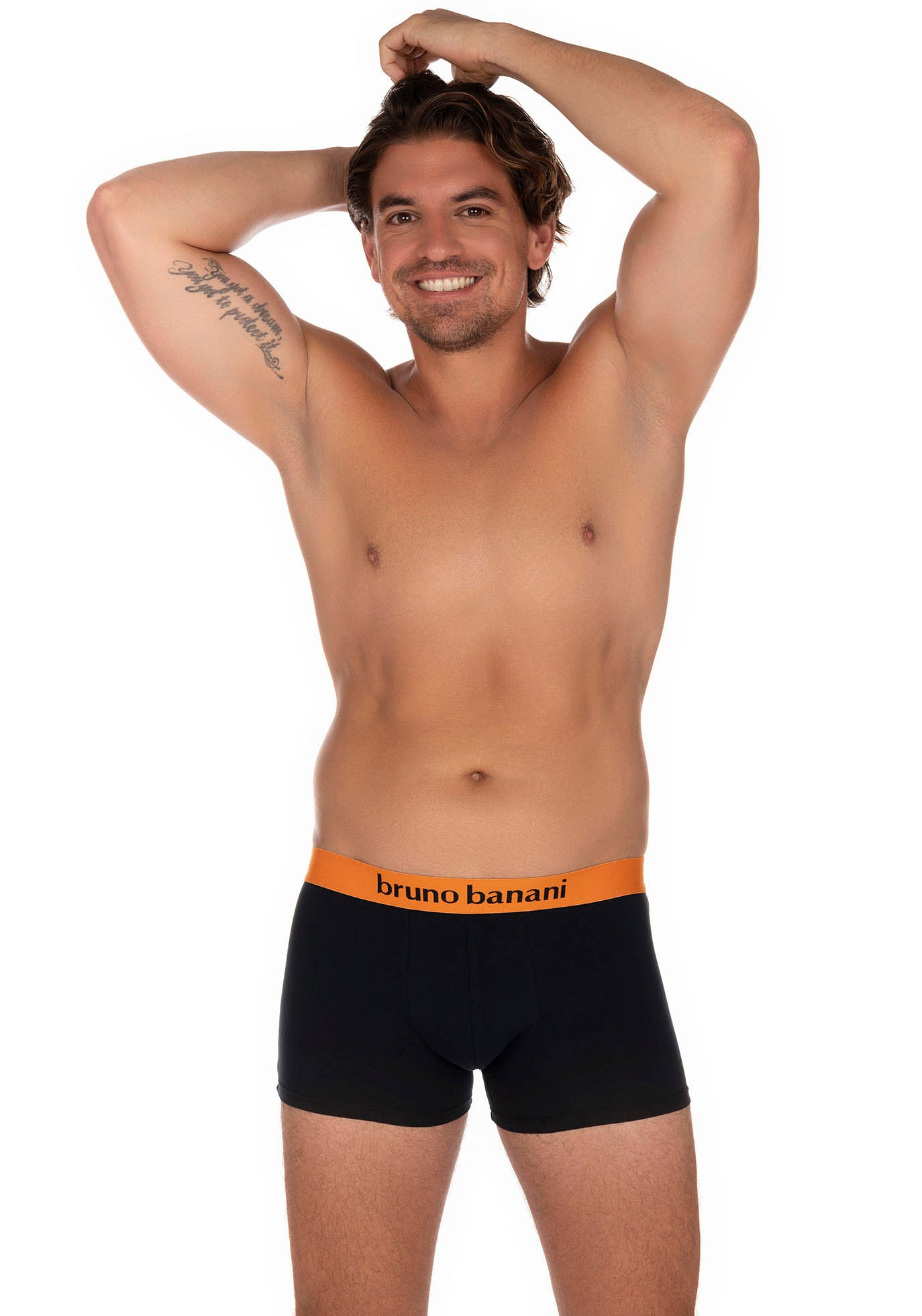 Bruno Banani Boxer »Flowing« 2er Pack,  mit kontrastreichem Logobund
