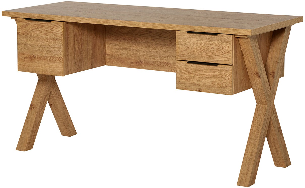 Jahnke Schreibtisch »X-CLUB D 15« 1 Stk. tlg. grosse Arbeitsfläche, stabiles X-Gestell, Stauraum, Breite ca. 146 cm