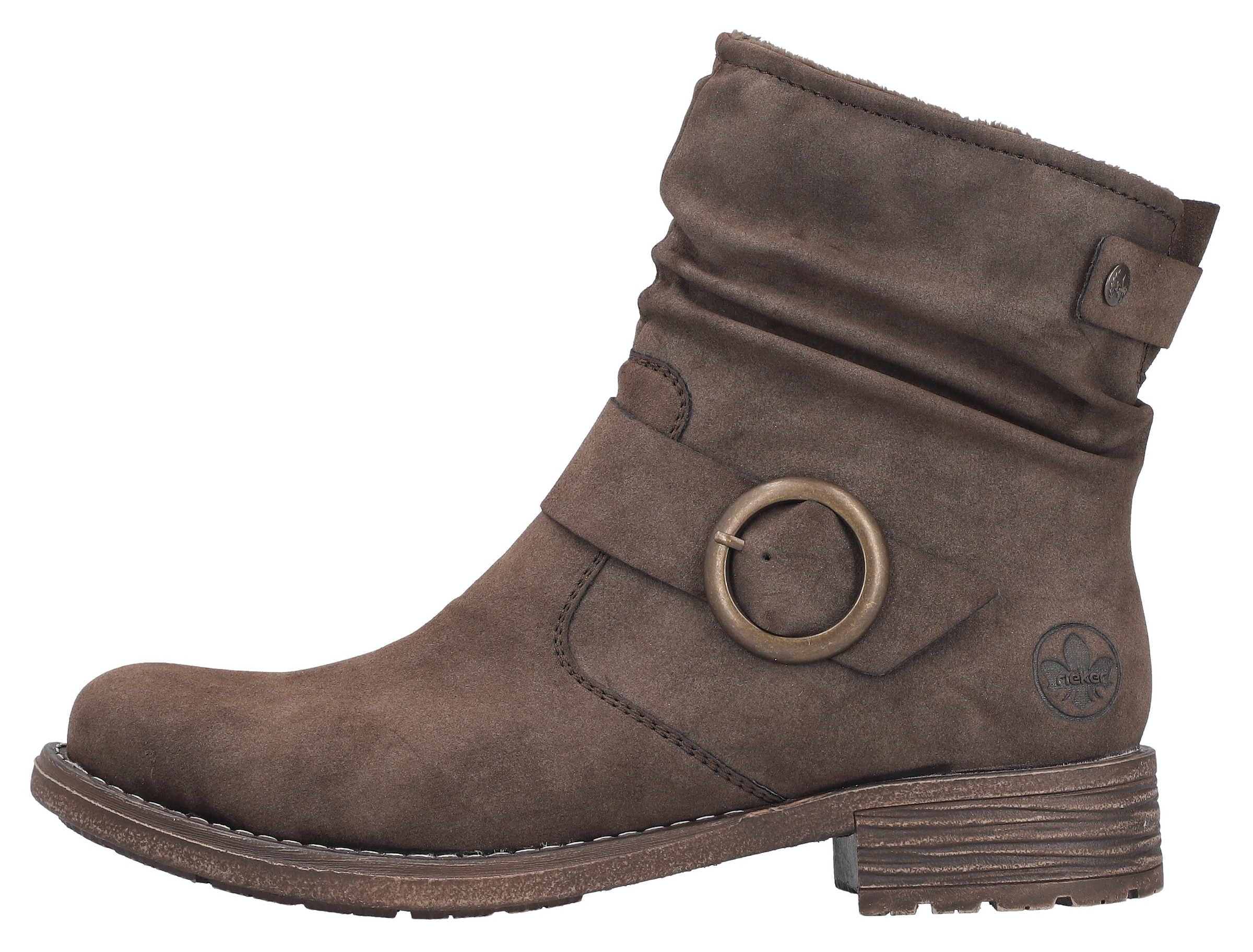 Rieker Stiefelette  Boots, Blockabsatz, slouchy Schaft und Innenreissverschluss