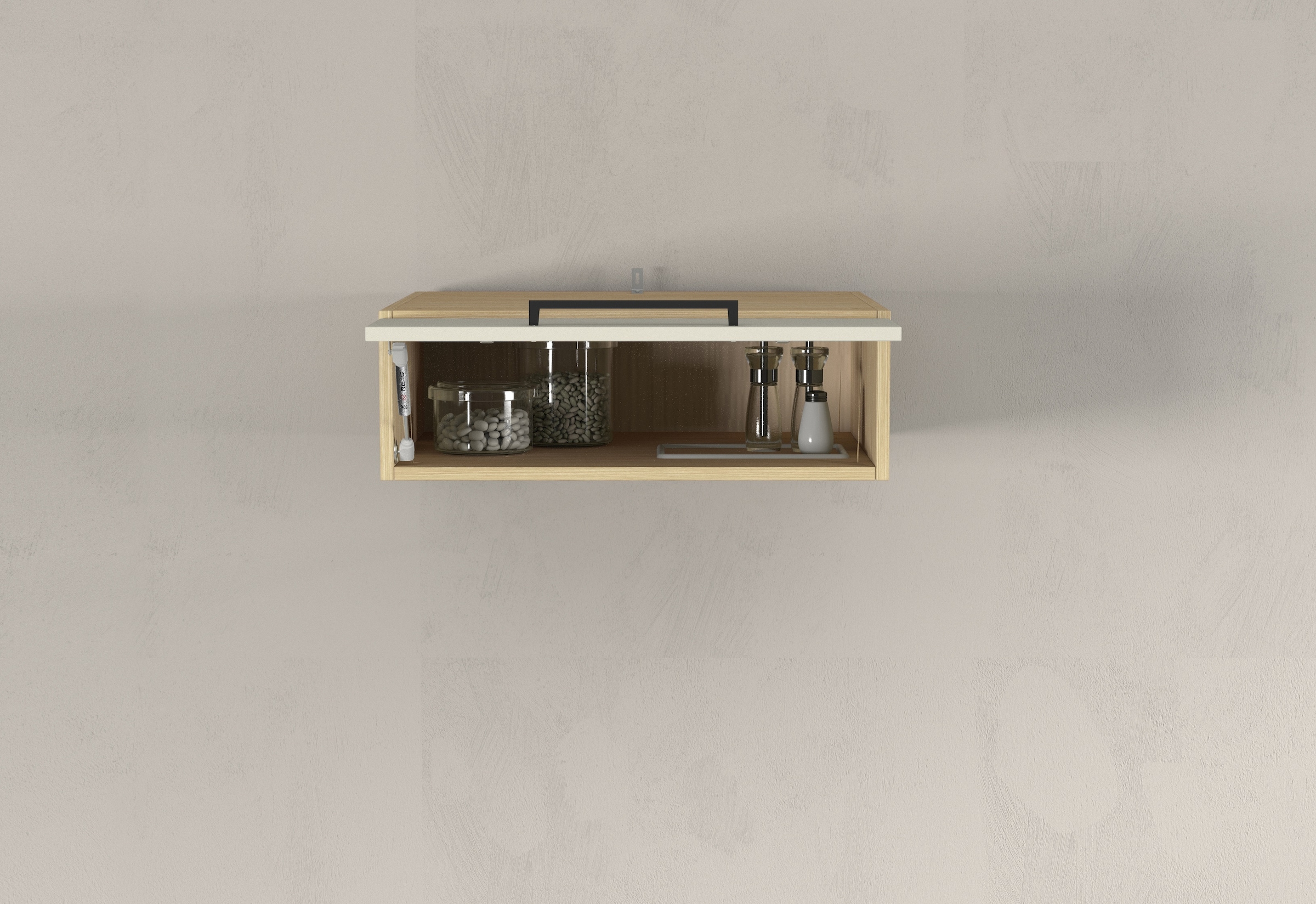 KOCHSTATION Armoire à poser »Luna, Hängeschrank, Küchenhängeschrank, Made in Italy« B/T/H: 60×60×20 cm, zusätzlicher Stauraum über der Arbeitsfläche