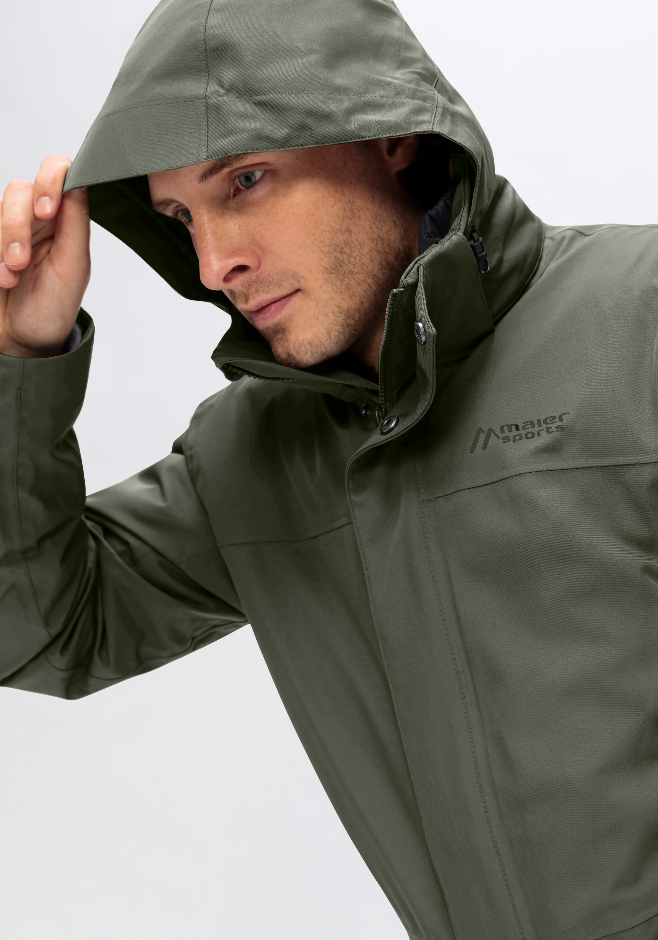Maier Sports Veste d'hiver »Peyor 3in1« Veste homme chaude, veste de pluie matelassée, imperméable + respirante