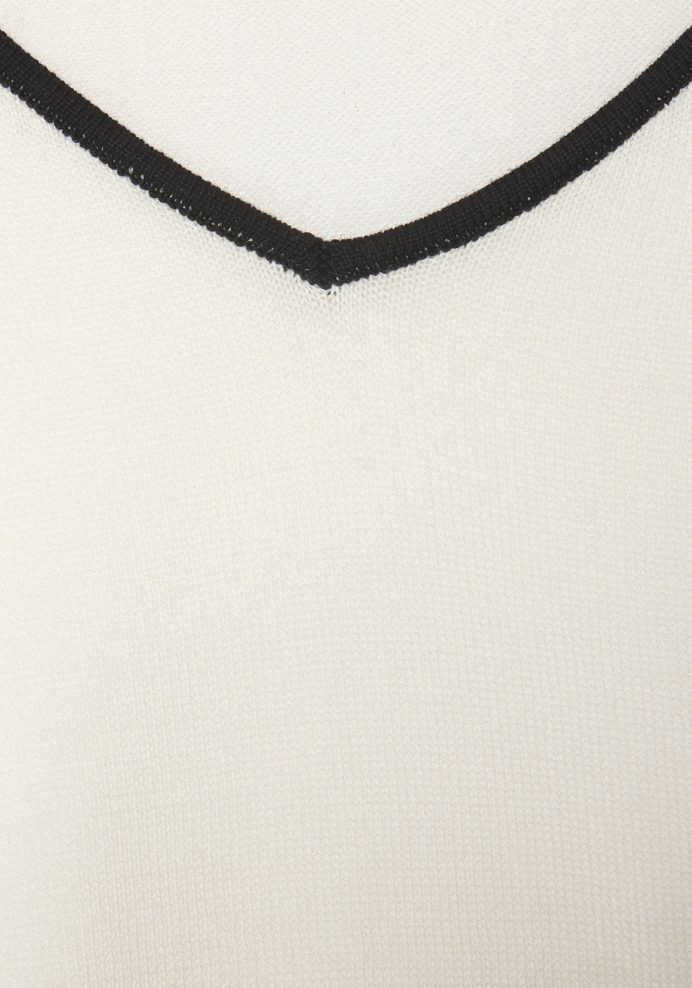 Vivance V-Ausschnitt-Pullover mit Kontrastkanten, casual