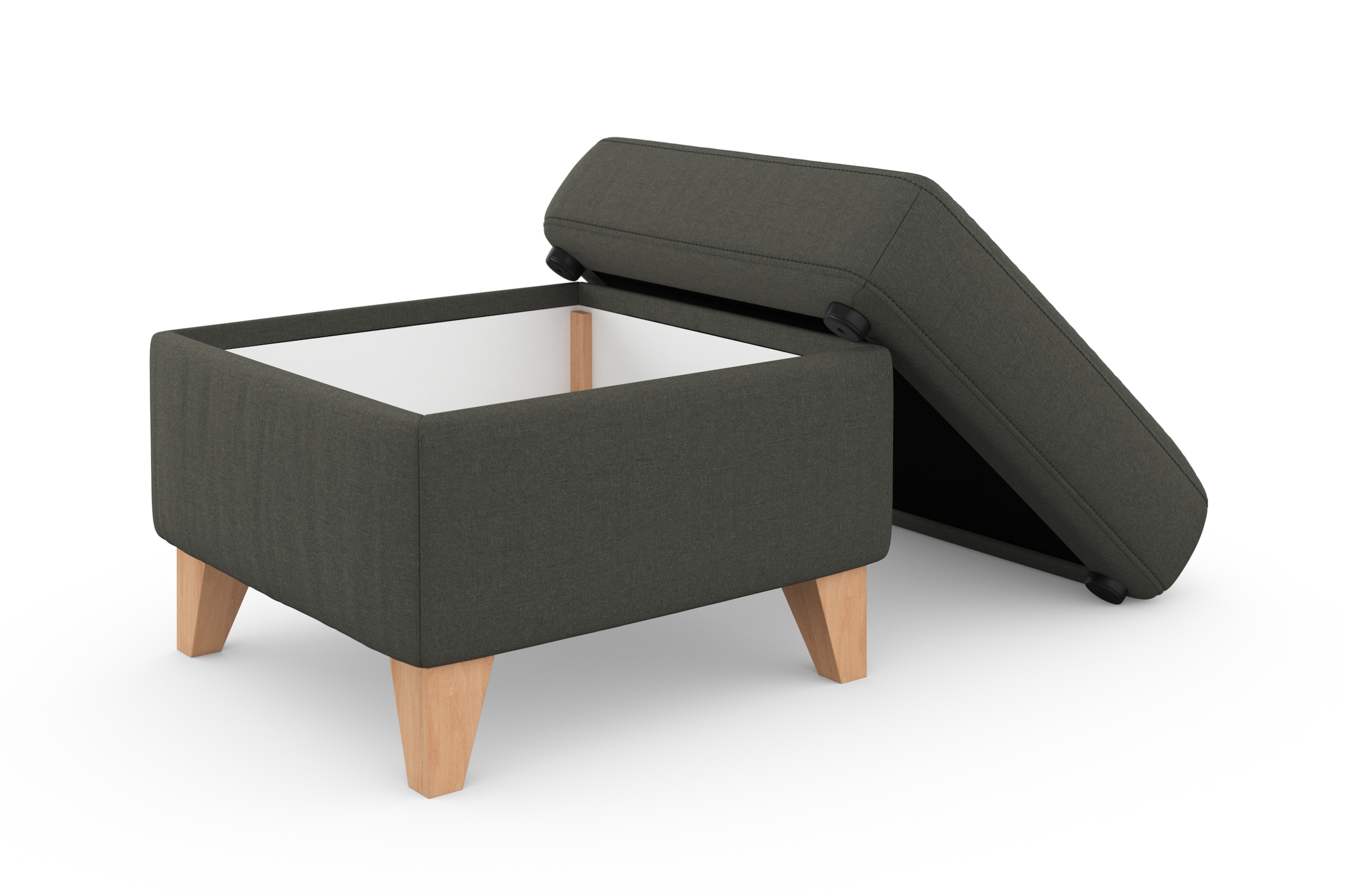 sit&more Tabouret de rangement »Visby« espace de rangement, aussi disponible avec housse "Soft clean" nettoyable à l'eau