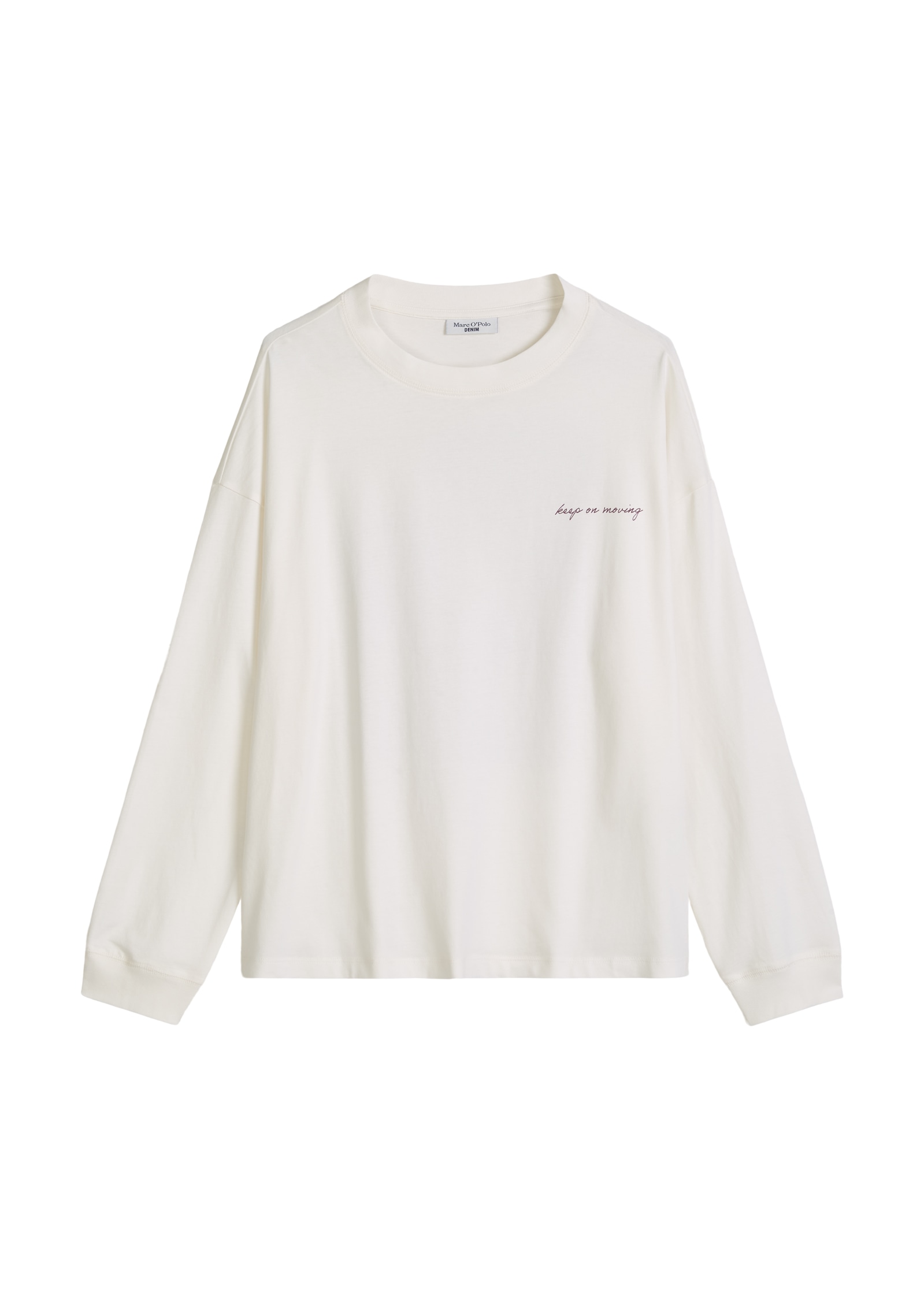 Marc O'Polo DENIM T-shirt à manches longues relaxed aus Heavy Jersey, grosser Rückenprint