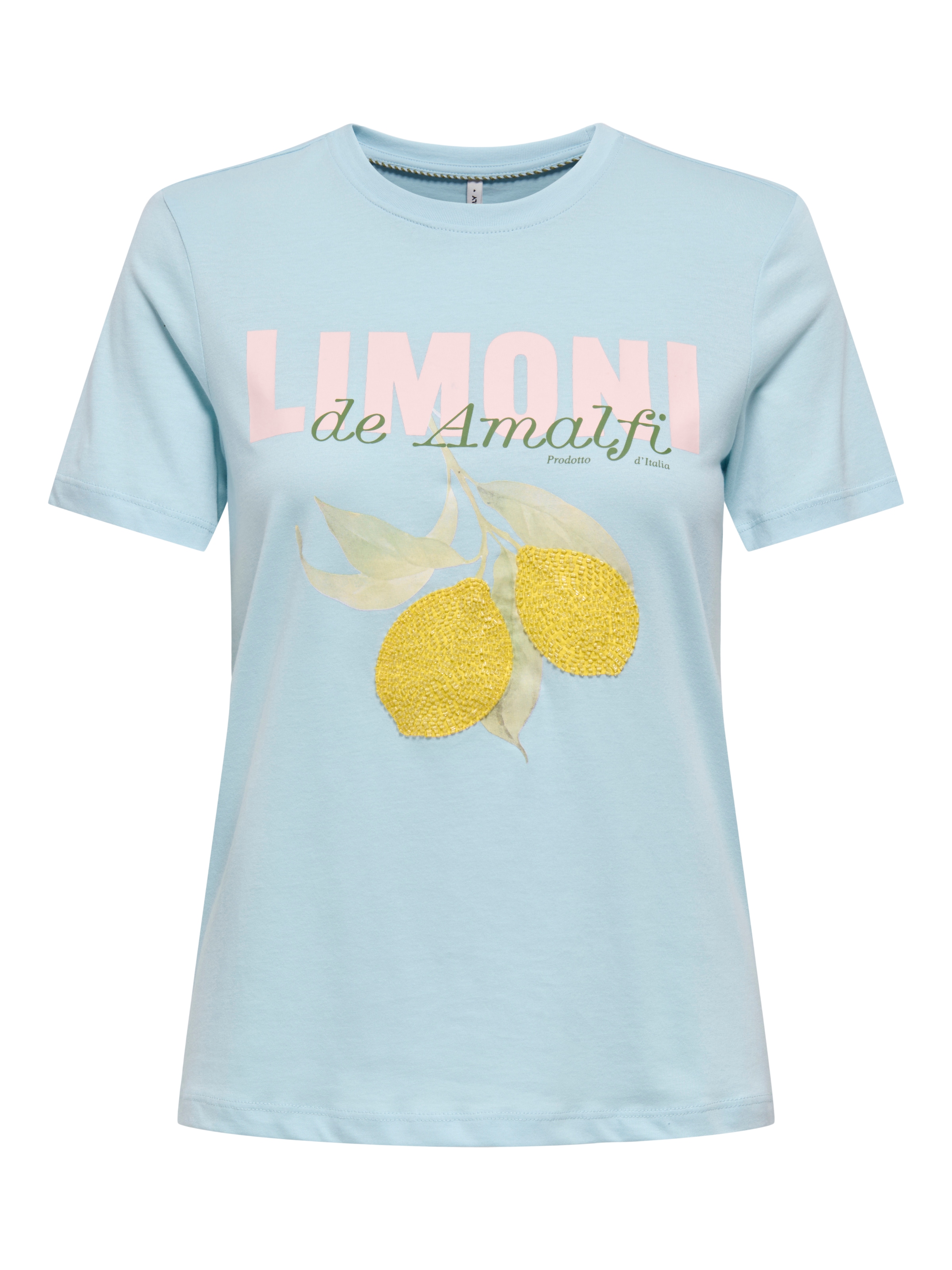 ONLY T-shirt »ONLKITA S/S PEARL TOP BOX JRS« coton, coupe régulière, col rond