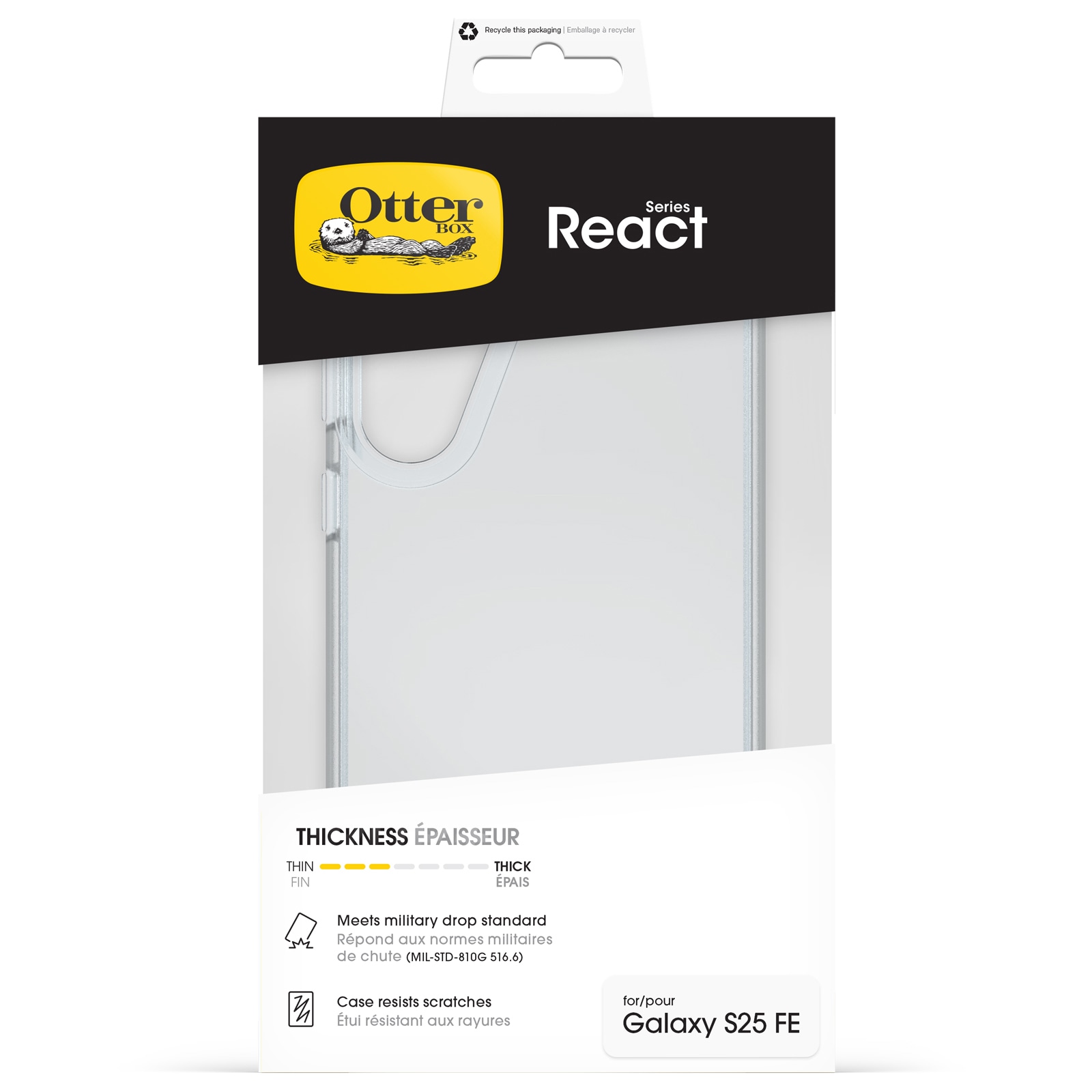 Otterbox Handyhülle »React Series Case für Samsung Galaxy S25 FE« Samsung Galaxy S25 FE Backcover, Schutzhülle, Handyschutzhülle, Case, Schutzcase, stossfest