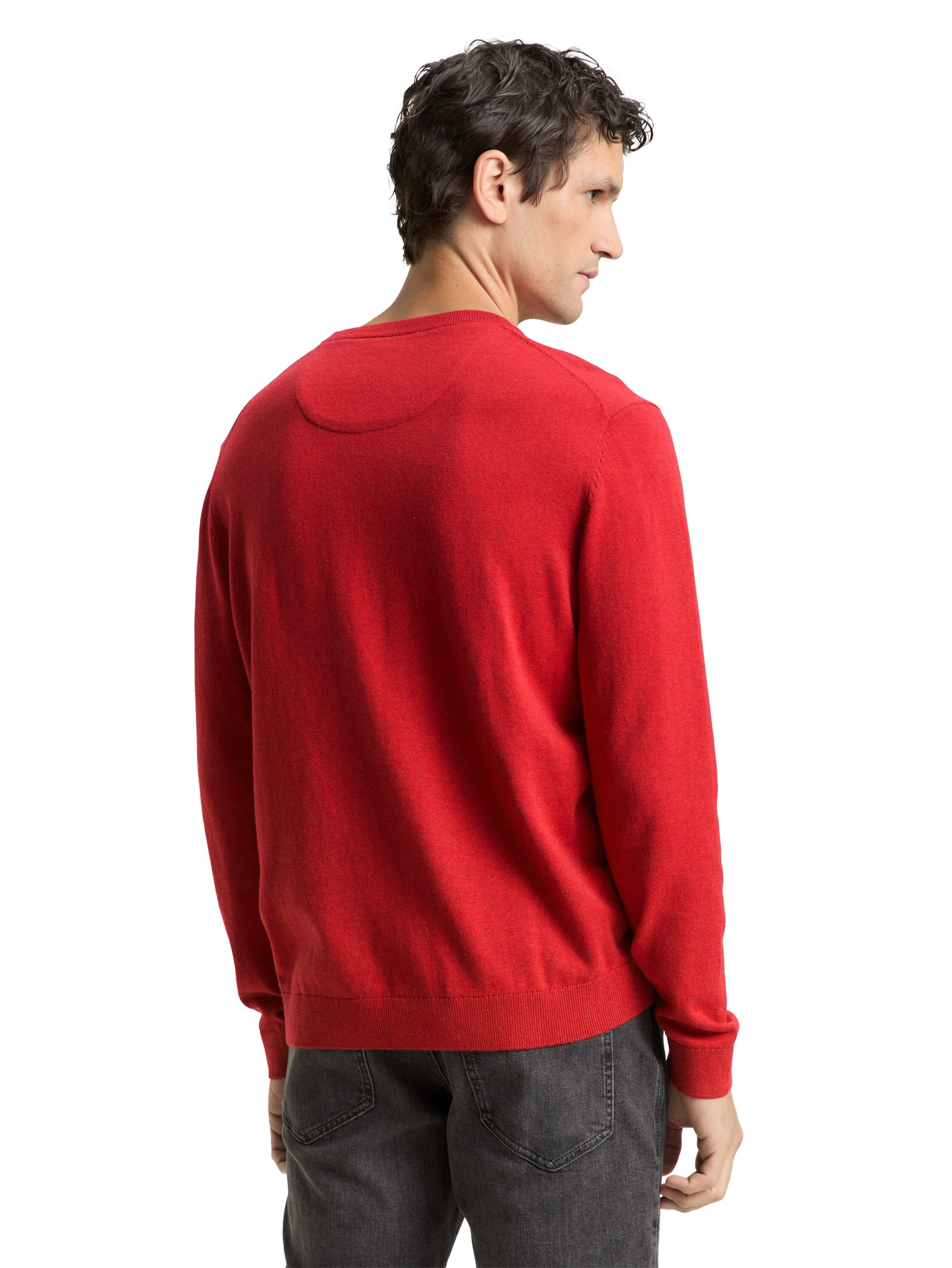 TOM TAILOR Pull à col rond avec broderie du logo