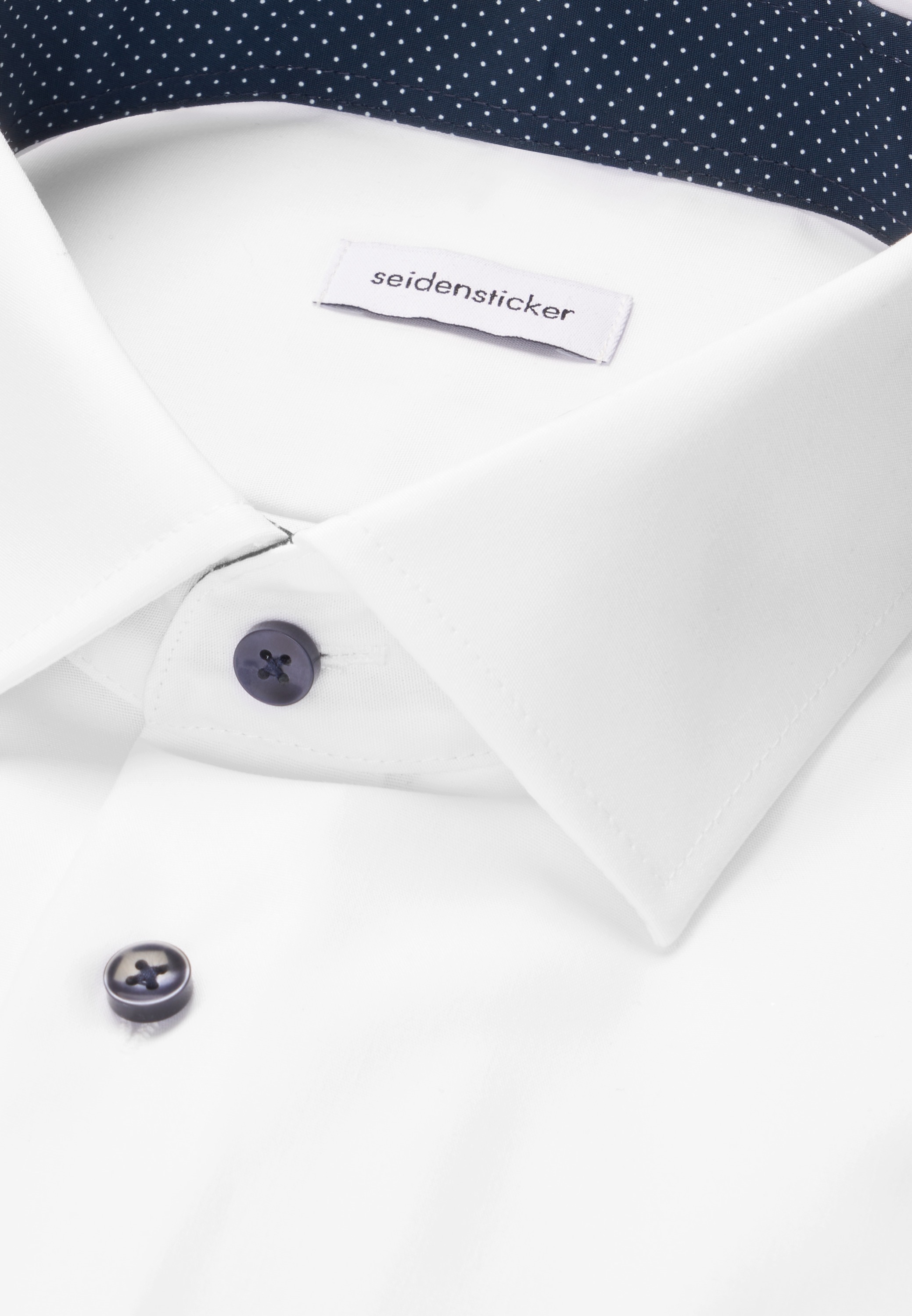 seidensticker Chemise d'affaires »Schwarze Rose« Col Kent uni 1/1 cintré