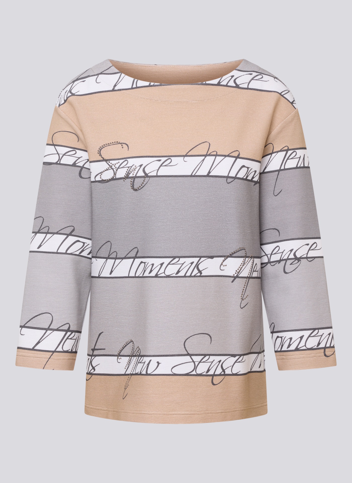 Rabe T-shirt à manches 3/4 mit Crinkle Optik