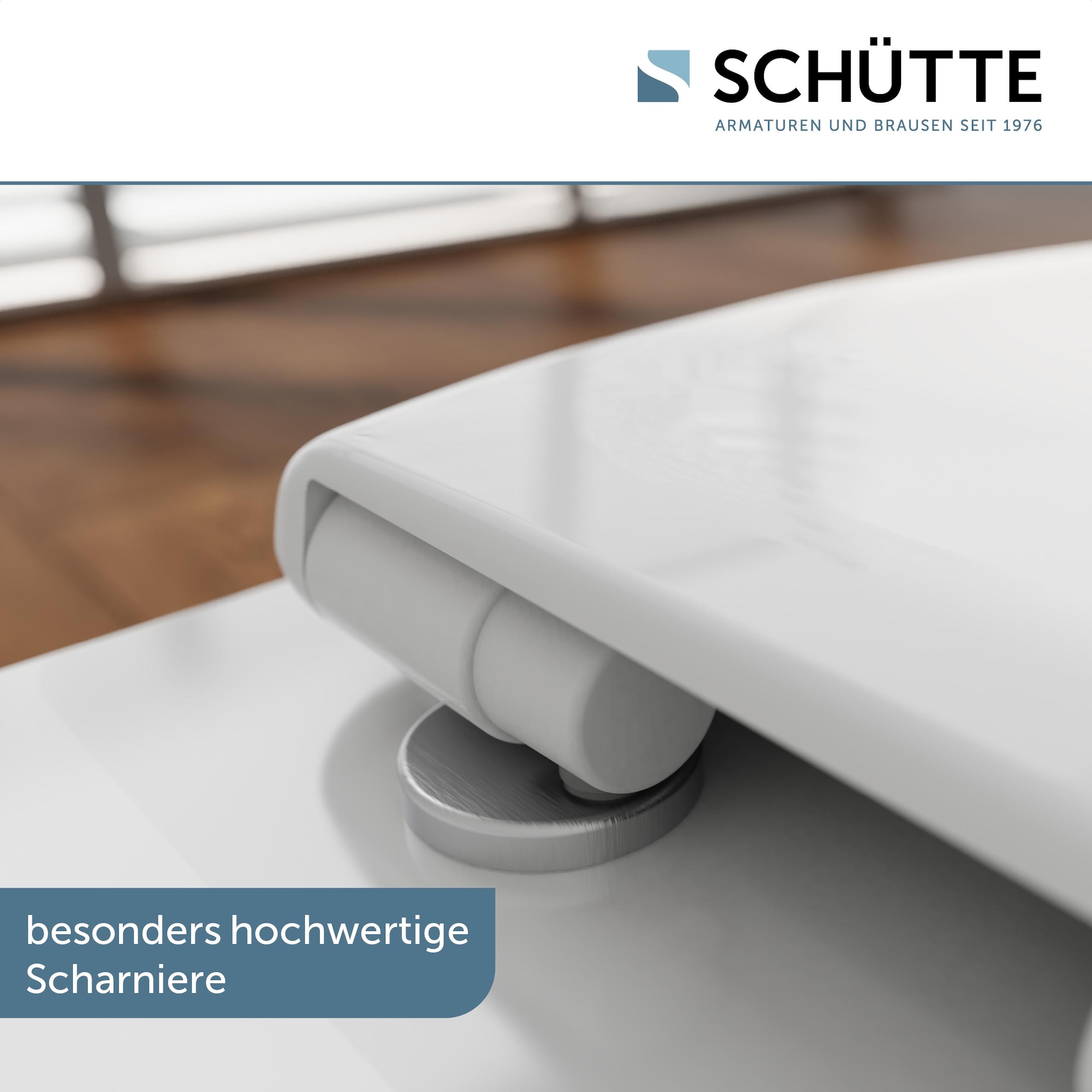 Schütte WC-Sitz »WHITE« Duroplast, mit Absenkautomatik und Schnellverschluss