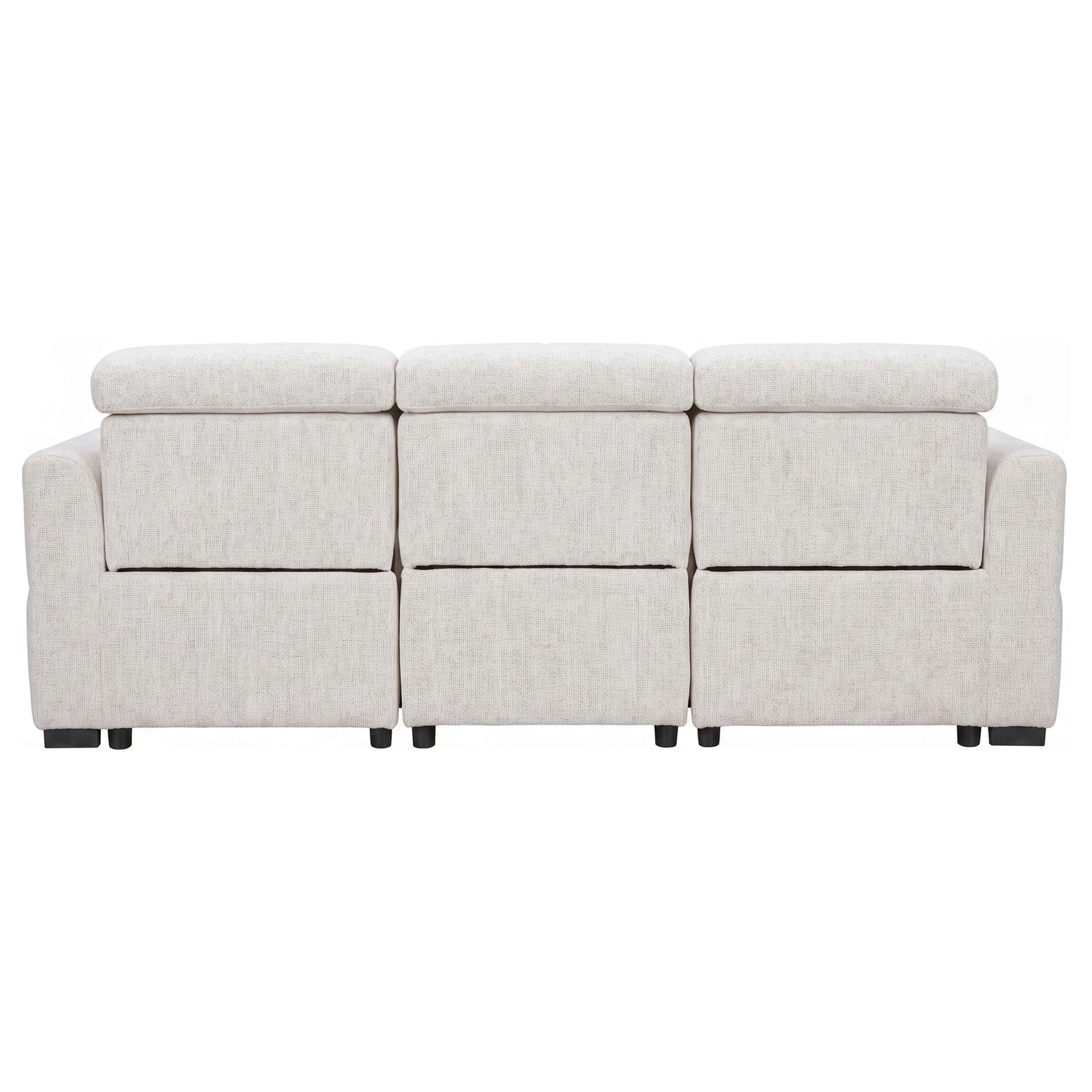 GOODproduct 3-places »CAARLA Webstoff, Sofa, 224 cm, man. o. elektr. Relaxfunktion (USB)« avec USB-A et USB-C en version électrique, réglage de la tête