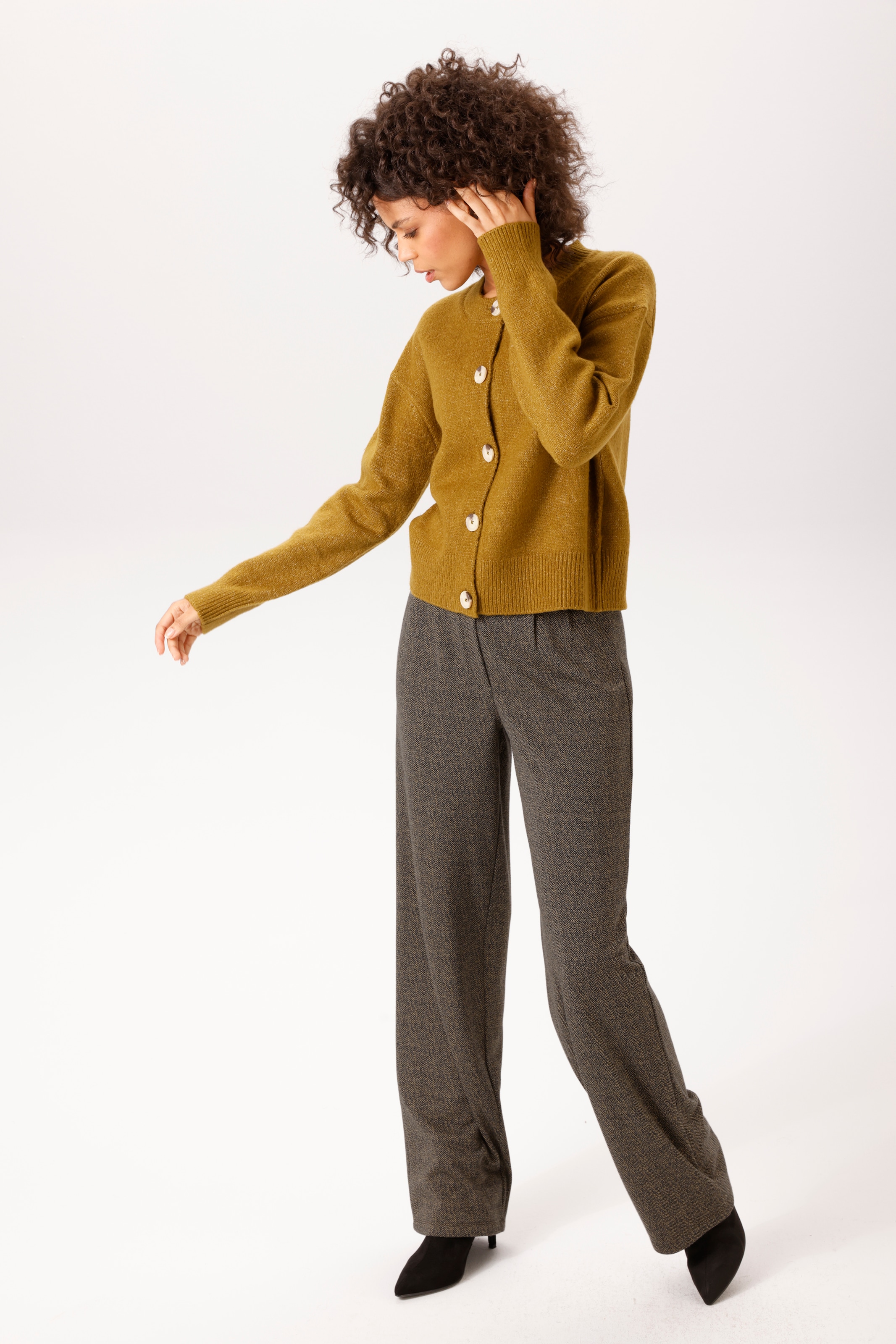 Aniston CASUAL Pantalon de costume  avec motif discret en zigzag - NOUVELLE COLLECTION